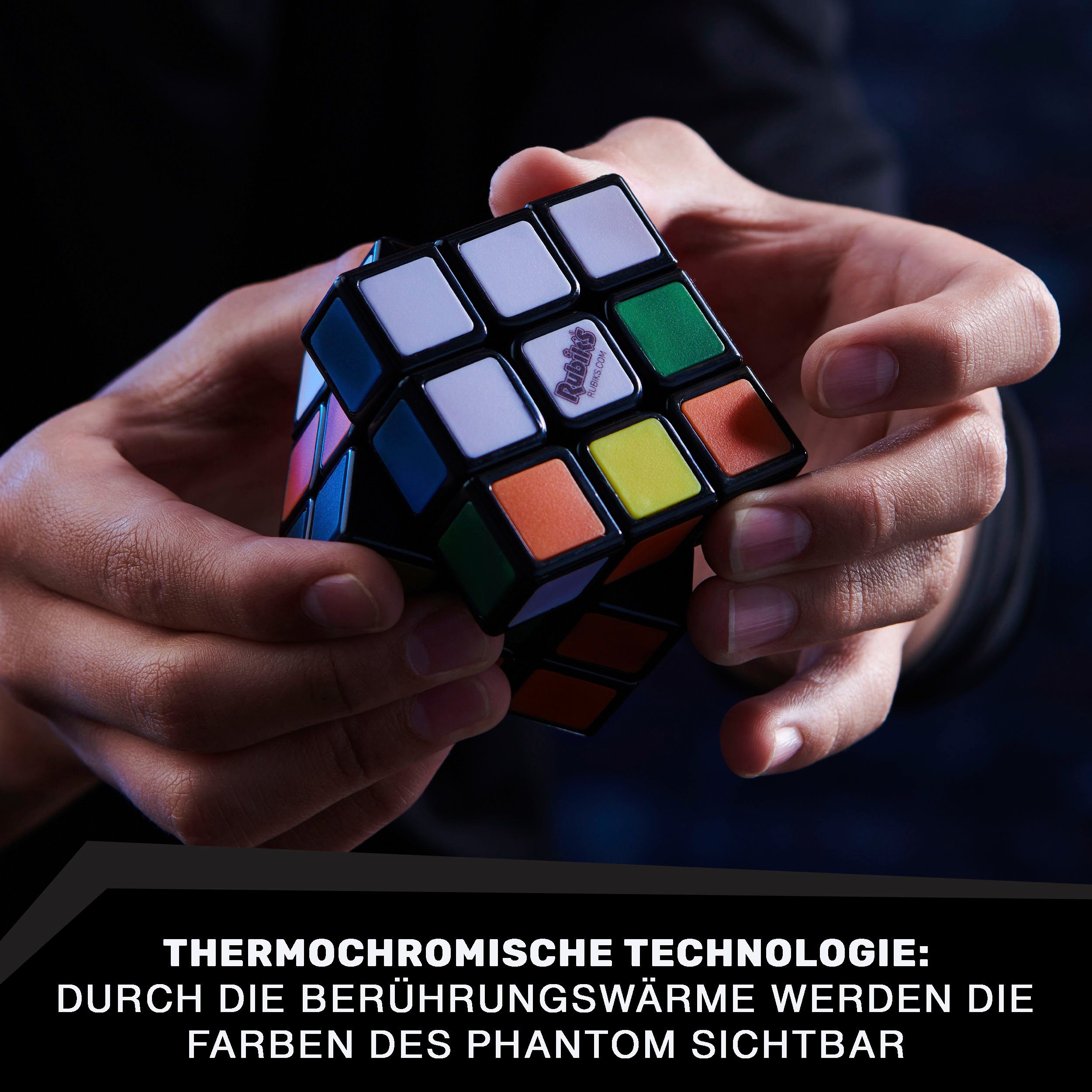 Spin Master Spiel Rubik's - 3x3 Phantom, Logikspiel-Würfel