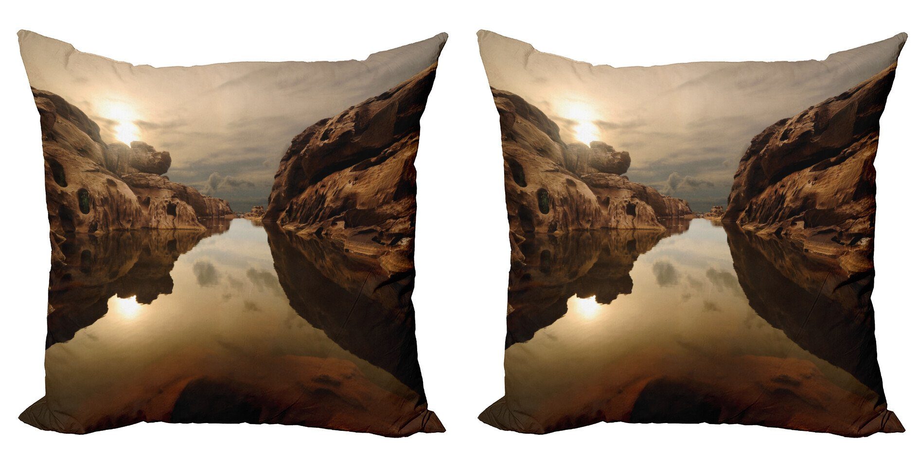 Kissenbezüge Modern Accent Doppelseitiger Digitaldruck, Sunrise Natur Stück), Abakuhaus Rocks Himmelssturzsee (2