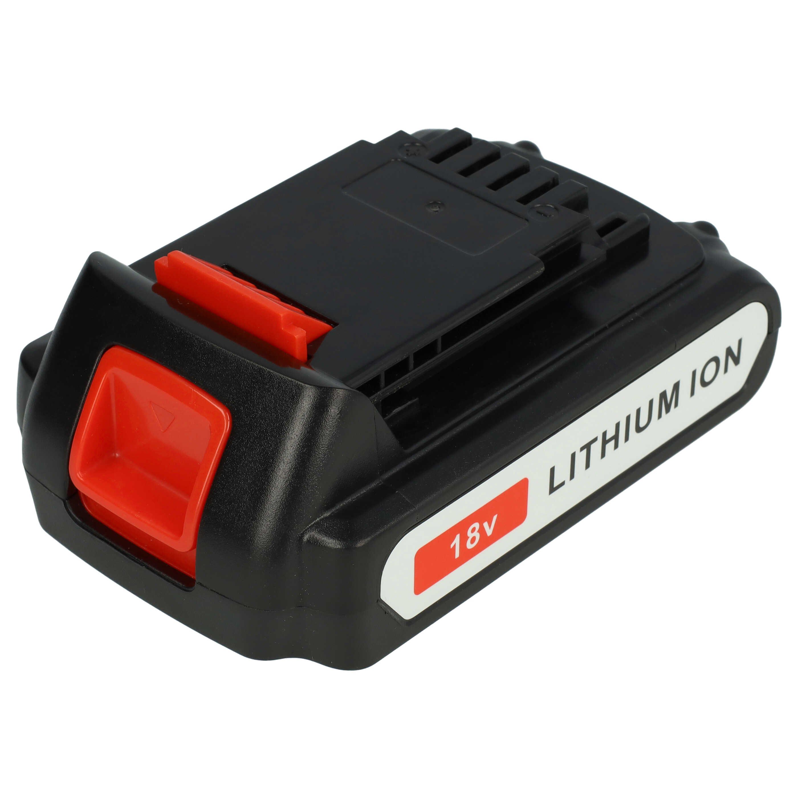 vhbw Ersatz für Black & Decker BL2018, BL4018, BL1318, BL1518, BL3018, Akku Li-Ion 1500 mAh (18 V)