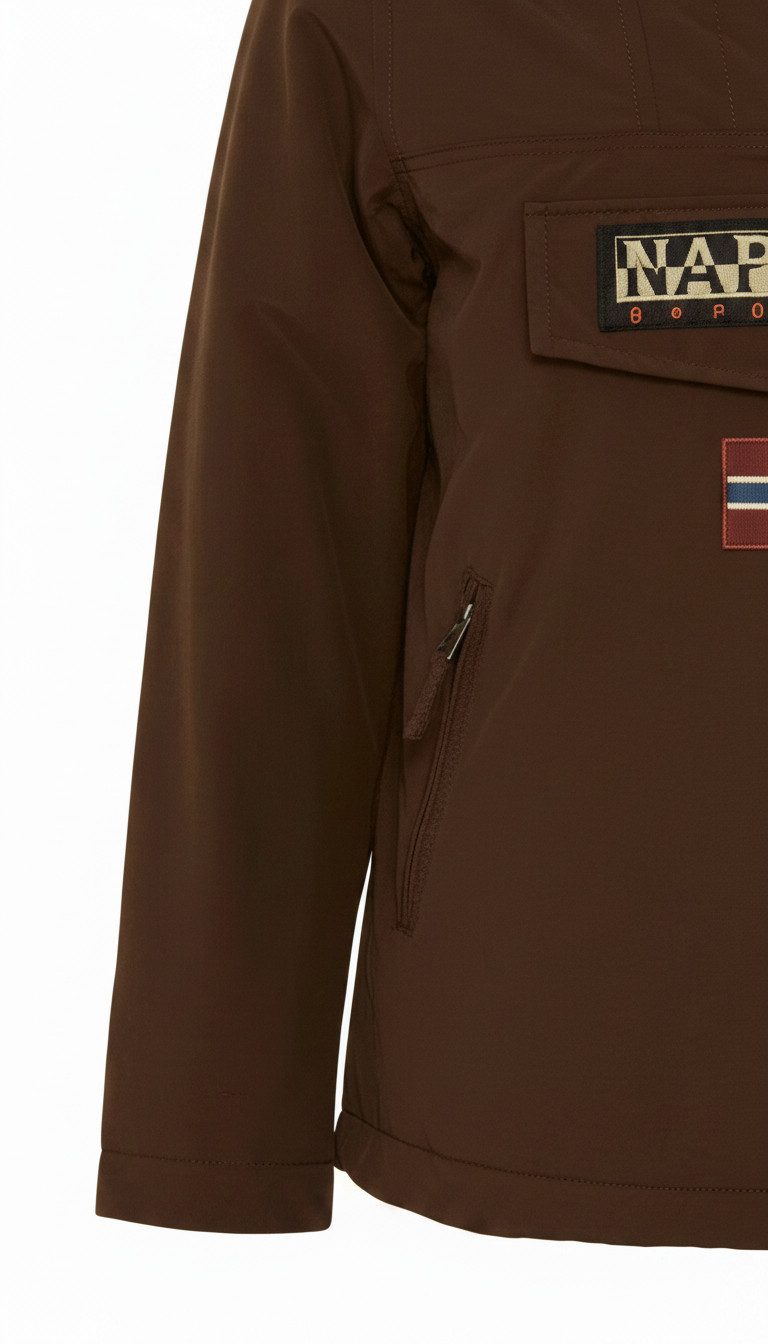 Napapijri Anorak RAINFOREST W PKT 4 DEMITASSE WT3 mit markanter Silhouette, in Unifarben – Bild 4 von 5