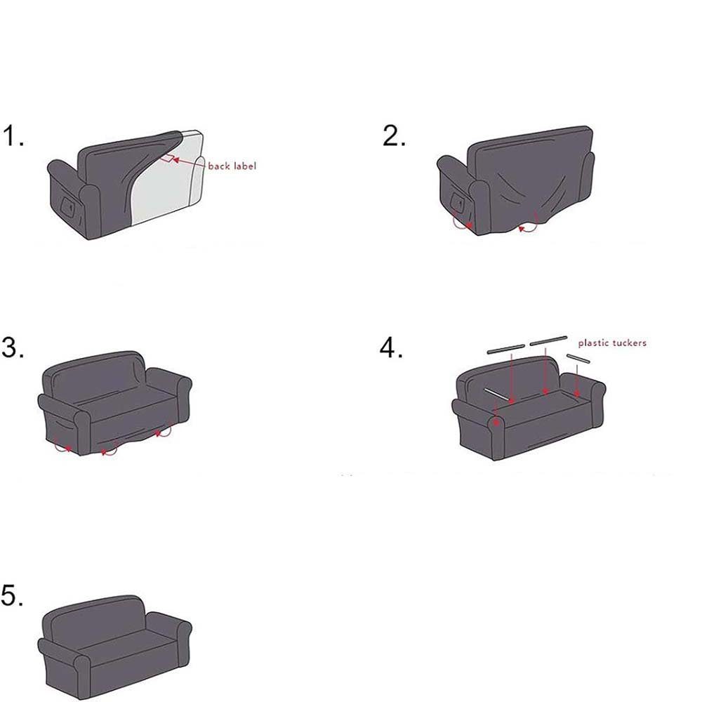 Sofahusse Sofabezug Stretch 3D Antirutsch, CTGtree Elastische Diamantgitter