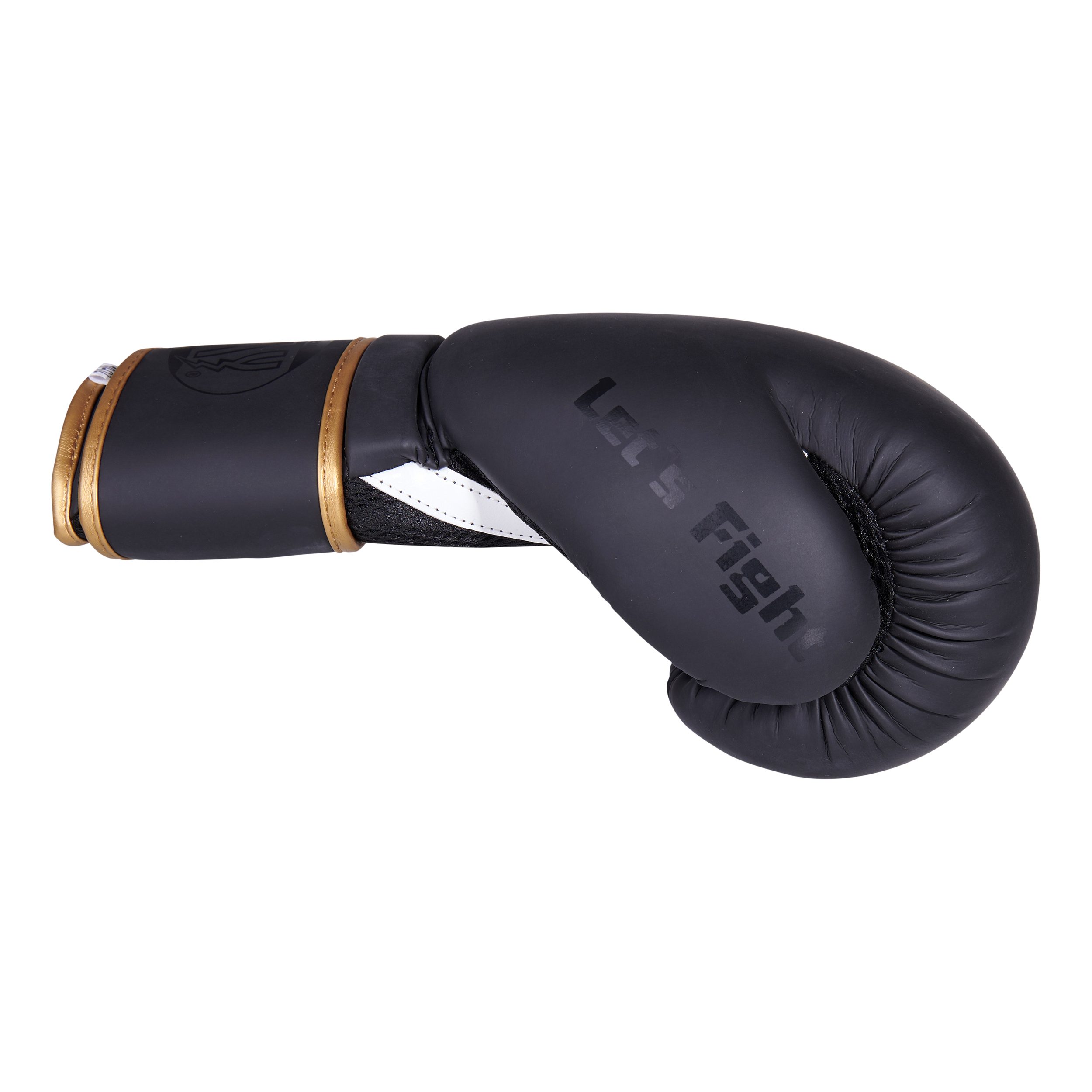 BAY-Sports Boxhandschuhe Let´s Fight Box-Handschuhe gold Mesh Boxen Kickboxen Thaiboxen 8, 10 (Paar), Edle Kombination von matt und glänzend, Kinder/Erwachsene