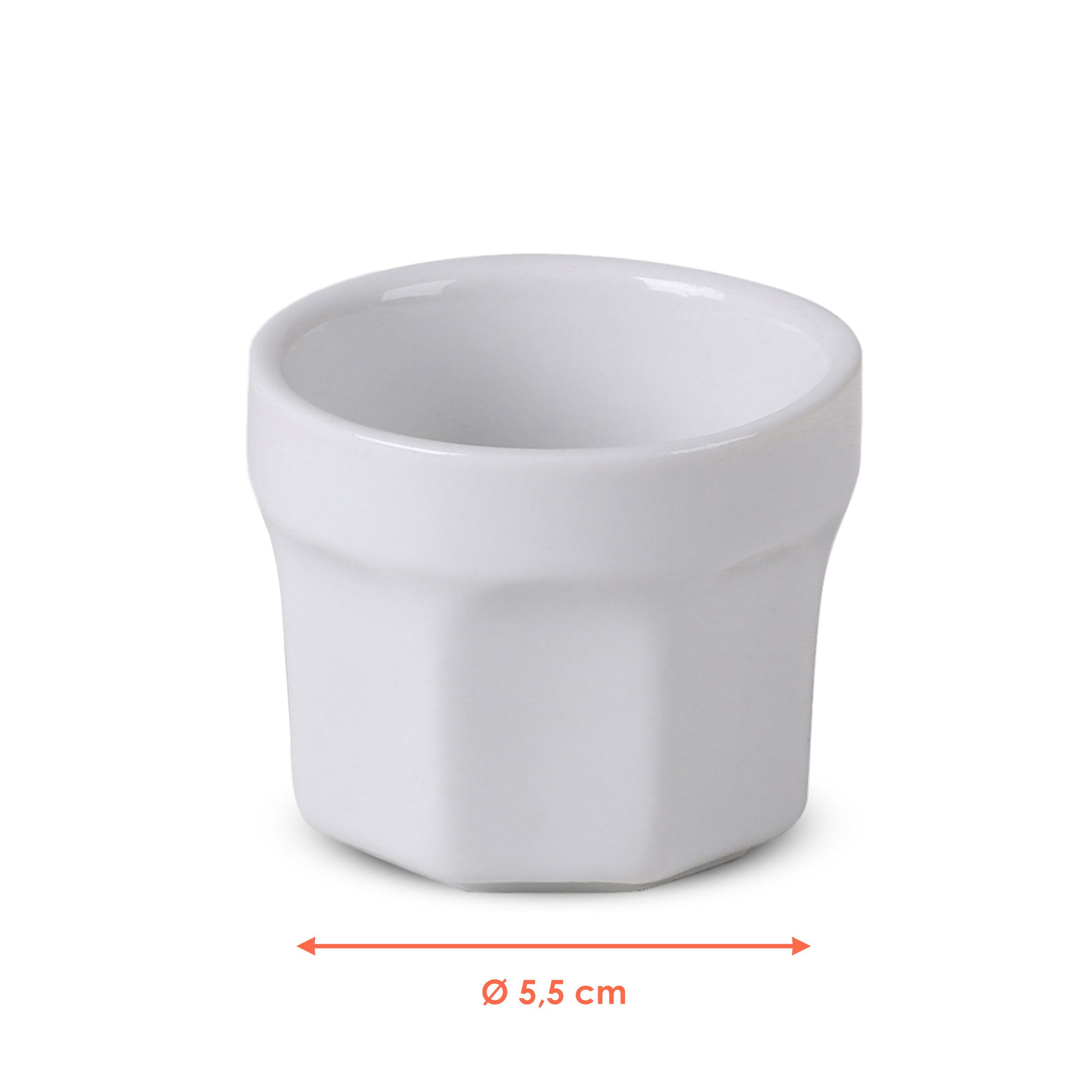 Spetebo Dipschale Keramik Dip Schale 5 cm weiß - 8er Set, Keramik, (Set, 8-tlg), Snack Saucen Schüssel