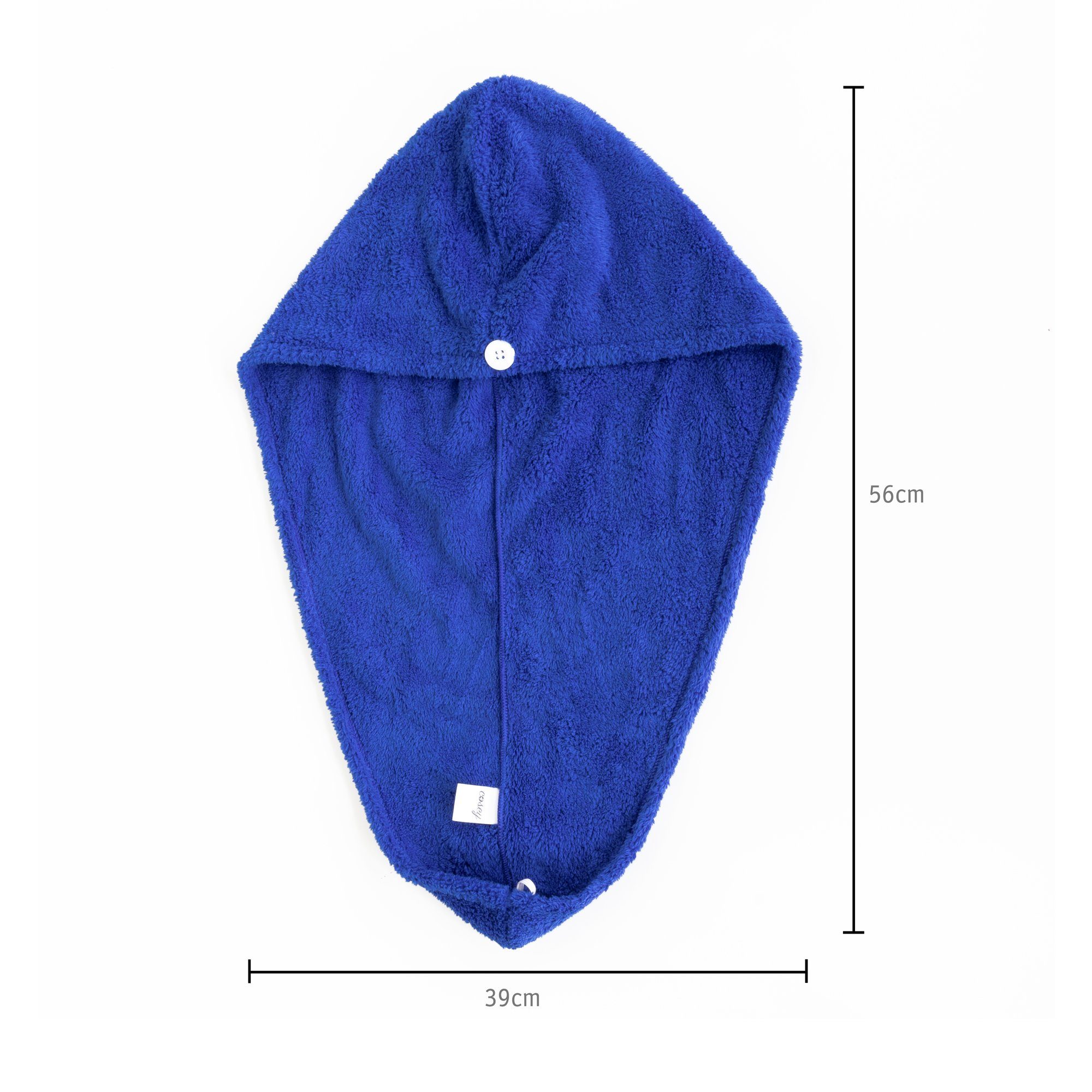 - Mikrofaser Dunkelblau Flauschiges Kopf-Handtuch, 400 Turban-Handtuch g/m² (1-St), Fleece Turban-Handtuch cosey