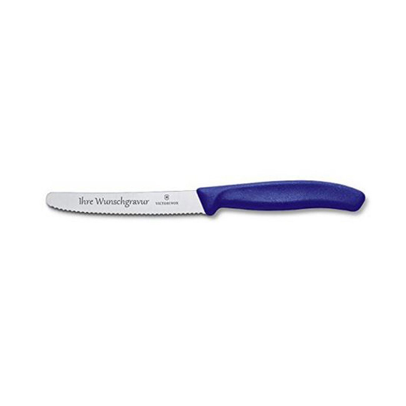 Victorinox Brotzeitmesser Frühstücksmesser (blau) mit persönlicher Gravur