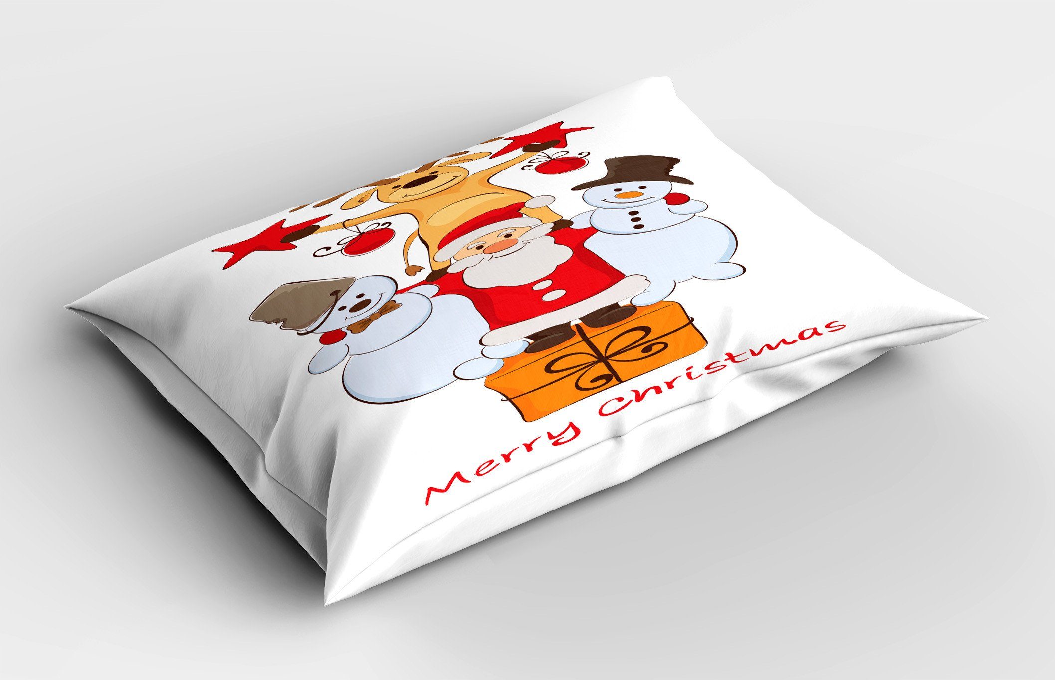 Kissenbezüge Dekorativer Standard Stück), Abakuhaus Size Sankt-Schneemann-Ren Weihnachten Gedruckter (1 Kissenbezug, King