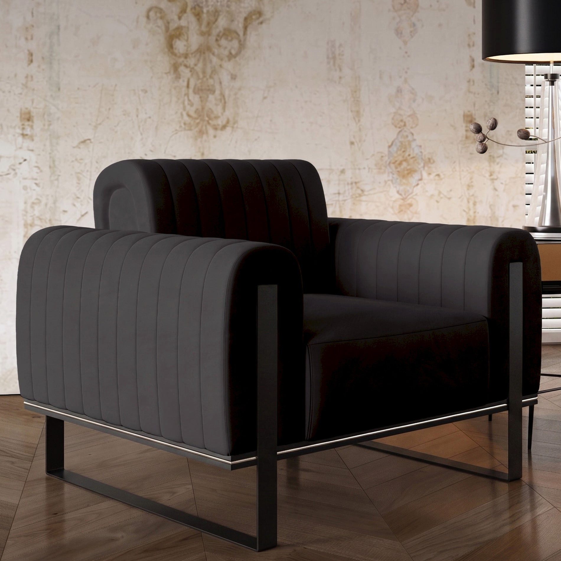 Selsey Sessel PARISSA, Loungesessel mit Komfortpolsterung und Metallgestell