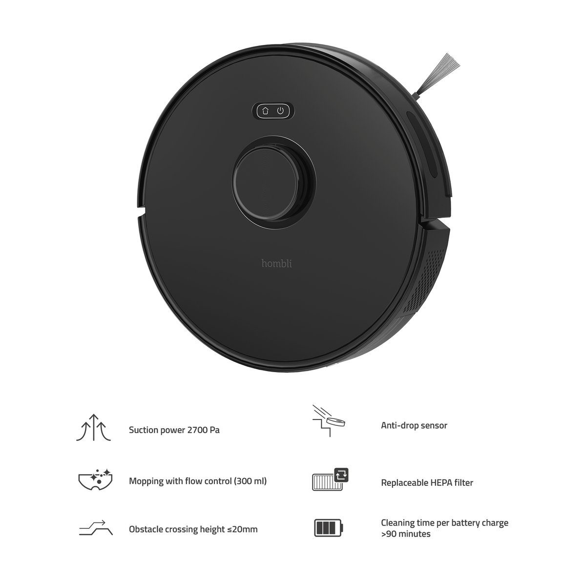Hombli Saugroboter Smart Robot, beutellos