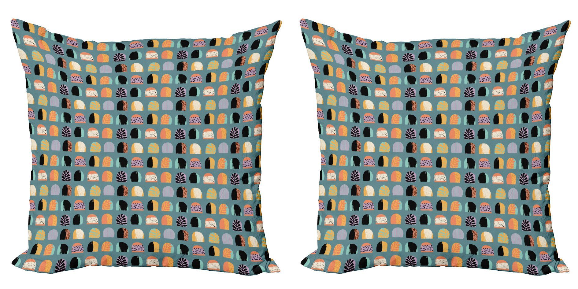 Kissenbezüge Modern Accent Doppelseitiger Digitaldruck, Abakuhaus (2 Stück), Abstrakt Hand gezeichneten Formen