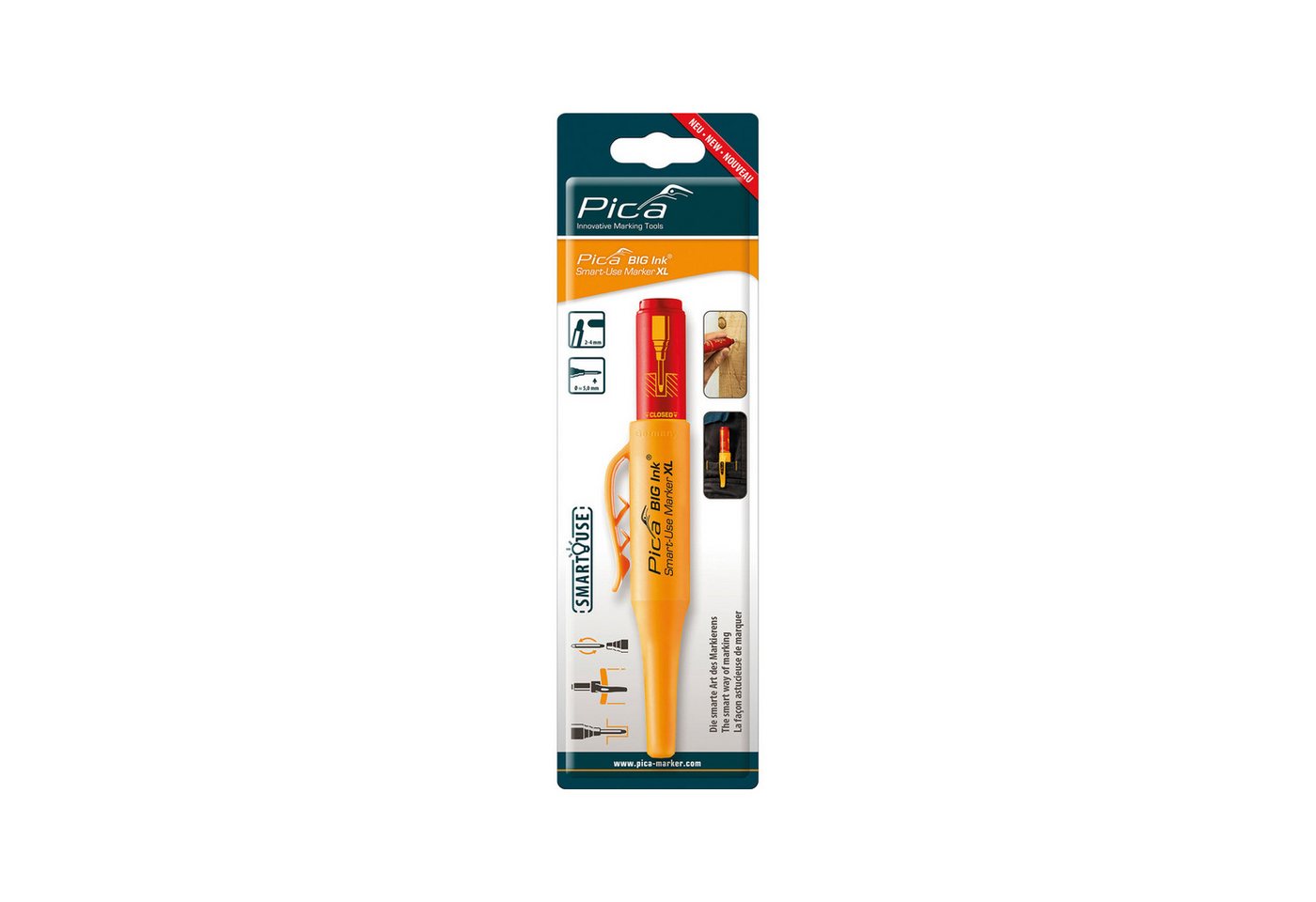 Thumbnail - Pica Marker PICA BIG Ink Smart-Use Marker XL 170/40/SB, rot