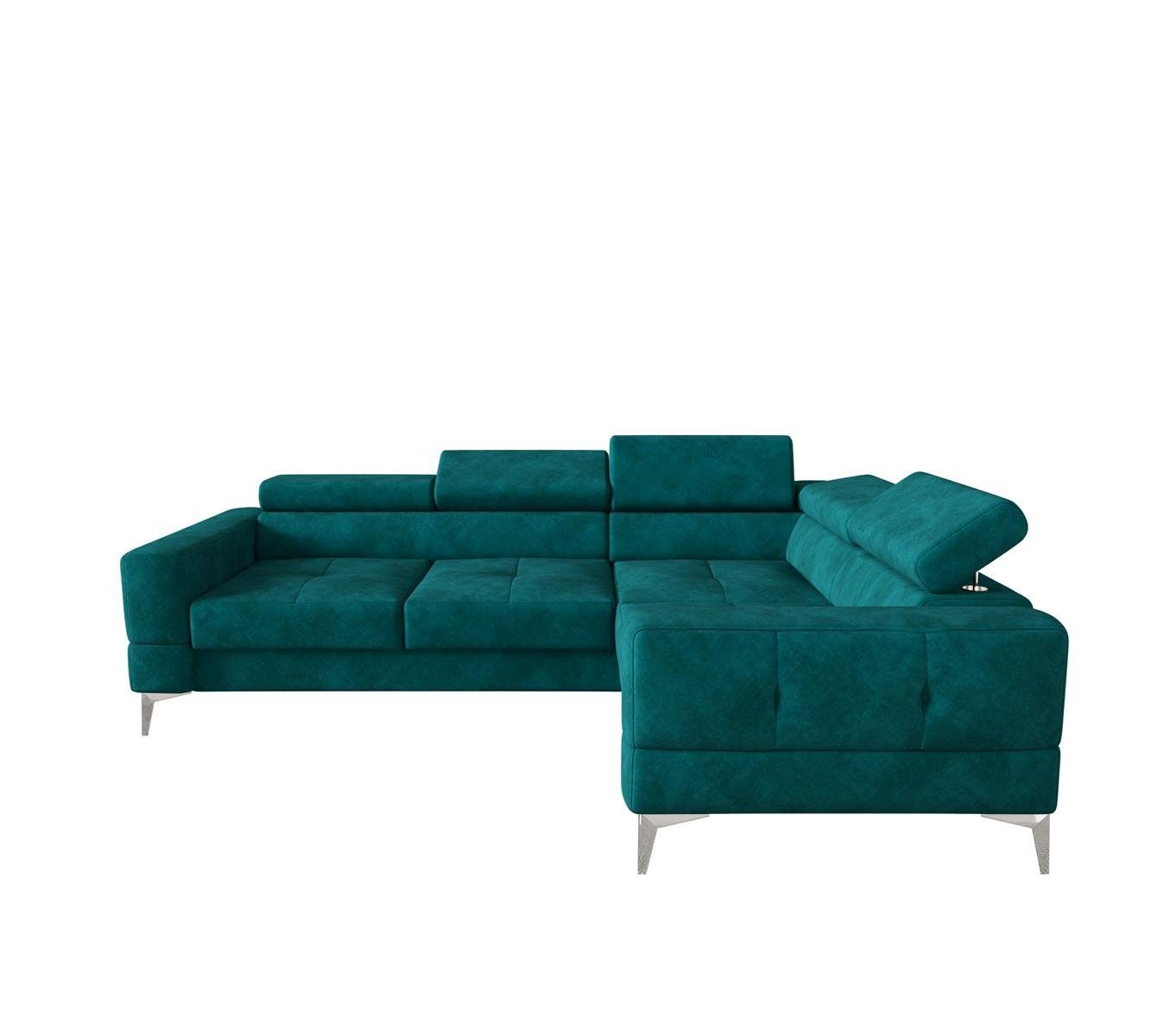 JVmoebel Ecksofa Multifunktion Sofa Couch Eckpolsterung Wohnzimmer L-Form, Made in Europe Blau