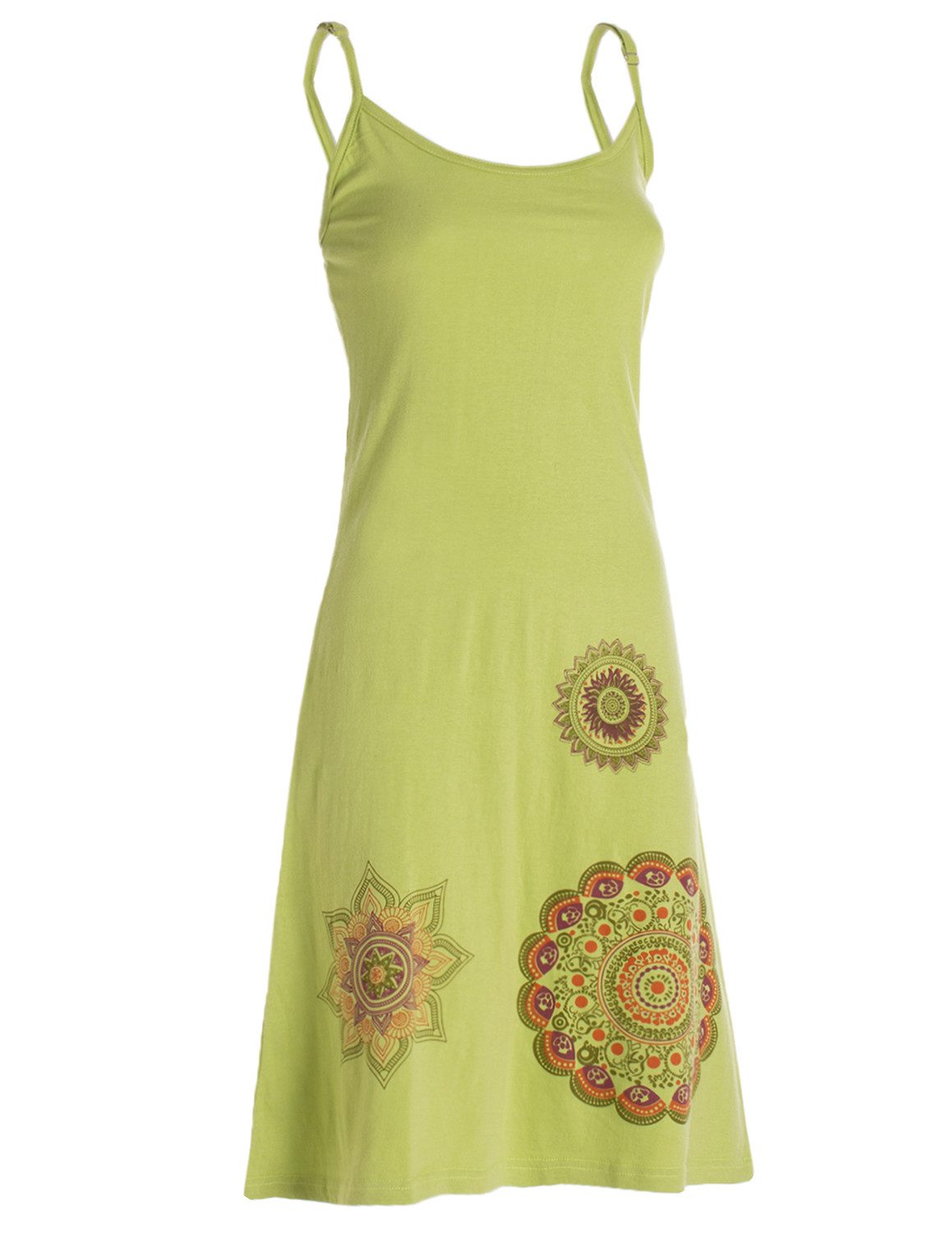 Vishes Sommerkleid Damen Sommer-Kleider Mini-Kleid Jersey-Kleid Spagettiträger-Kleid Goa, Hippie, Retro Style – Bild 4 von 4
