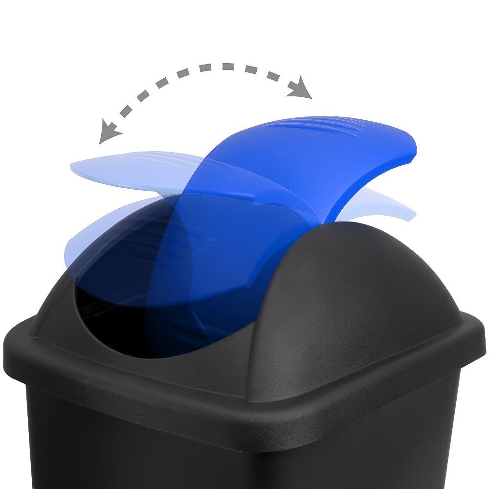 Stefanplast Mülleimer Push Can, 60 L Abfallbehälter 68x41x41cm Papierkorb Mülltrennung