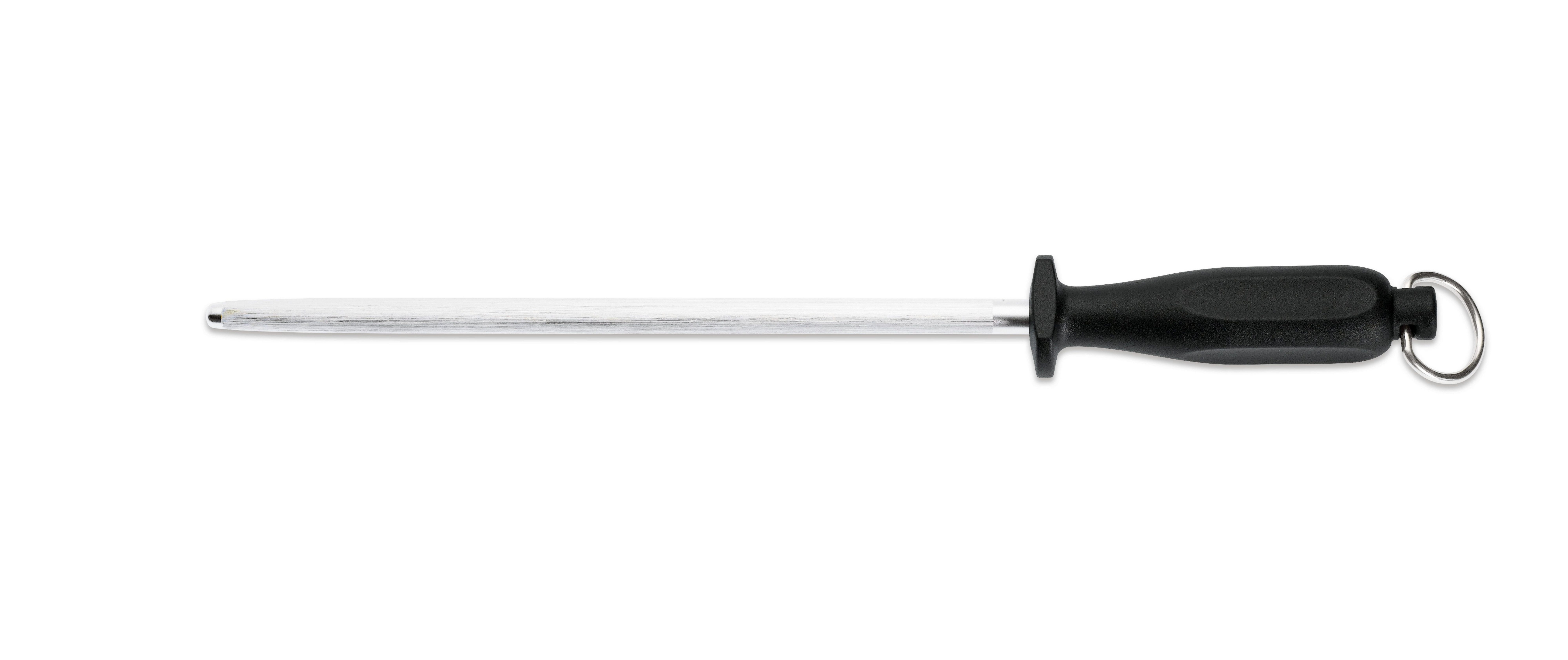 GIESSER Messerschärfer Abziehstahl Profil rund 23 - 36 cm, Mittelfeiner Zug - Verzahnung 6-7 Züge pro mm