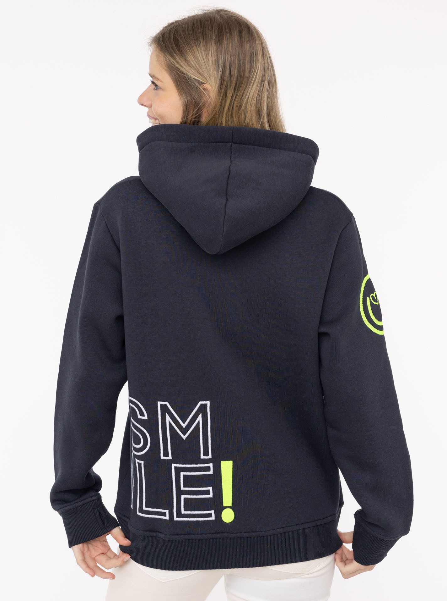 Zwillingsherz Hoodie "Alissa 2.0" mit SMILE Stickerei vorne und hinten