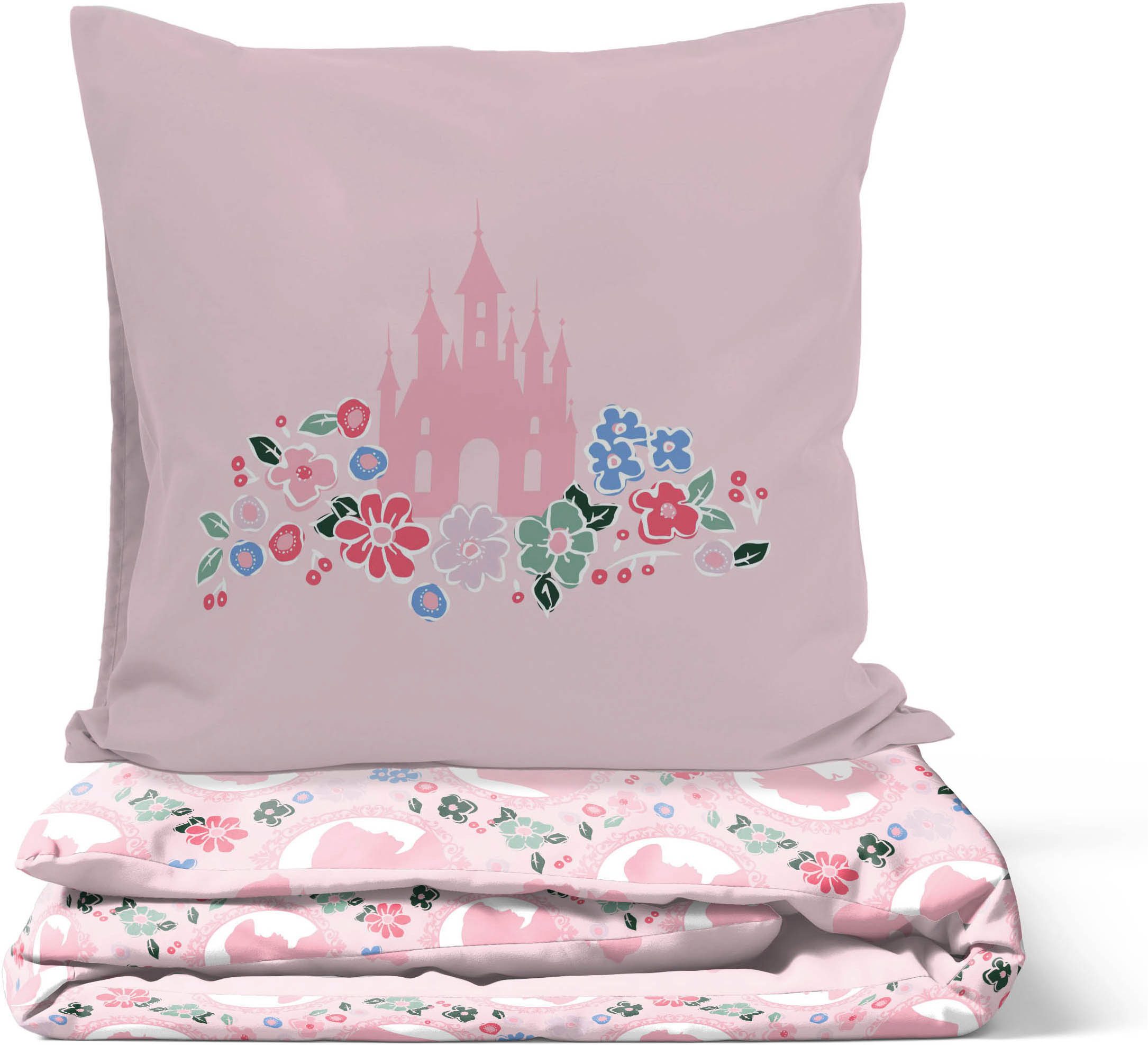Disney Kinderbettwäsche Disney Princess Pink, Linon, 2 teilig, 100% Baumwolle – Bild 5 von 5