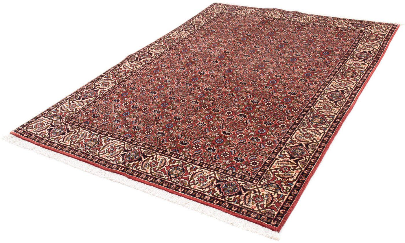 Orientteppich Perser - Bidjar - 205 x 141 cm - dunkelrot, morgenland, rechteckig, Höhe: 15 mm, Wohnzimmer, Handgeknüpft, Einzelstück mit Zertifikat