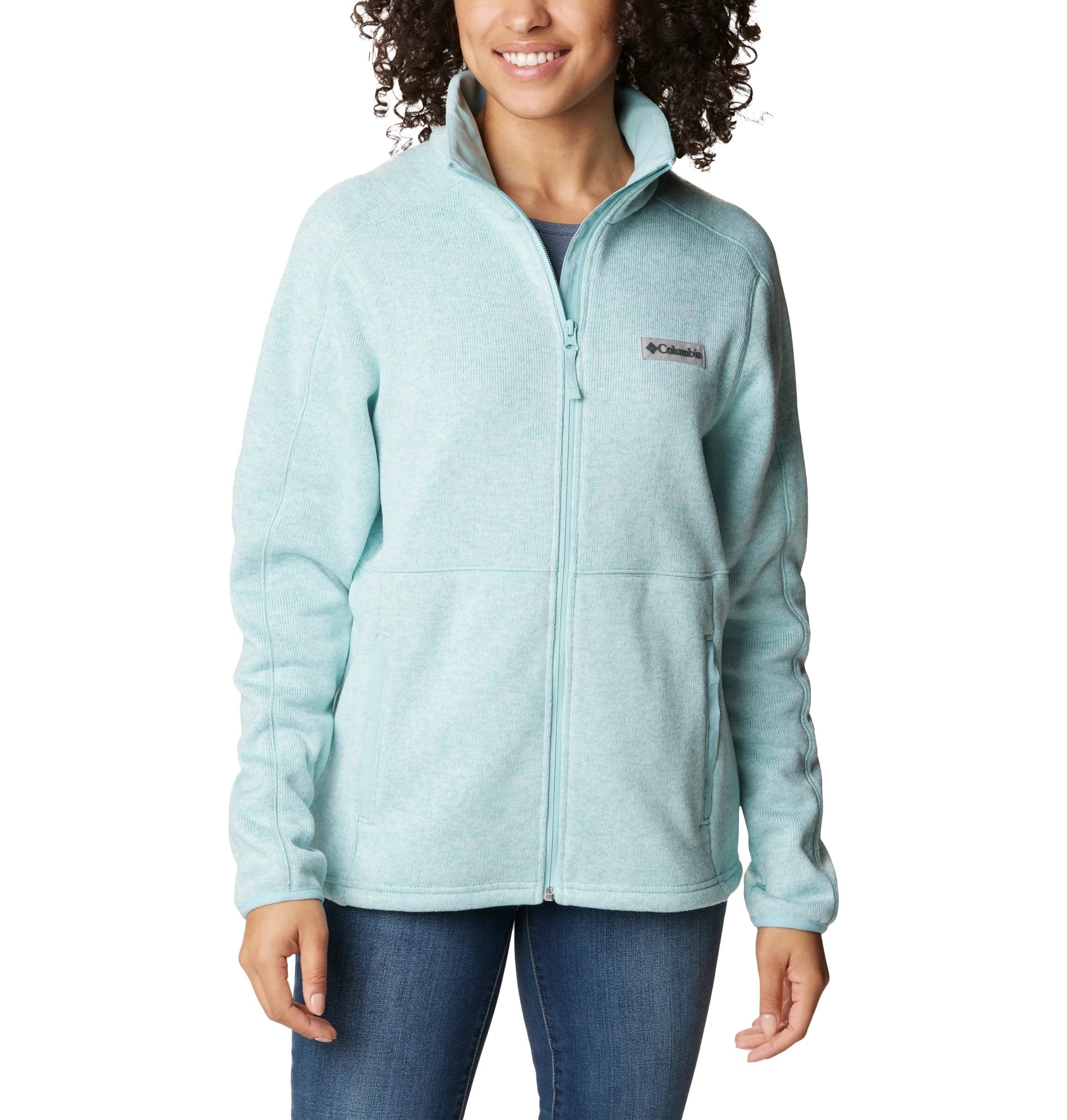 Columbia Fleecejacke Columbia Sweater Weather Full Zip Jacket Aqua Haze Heather