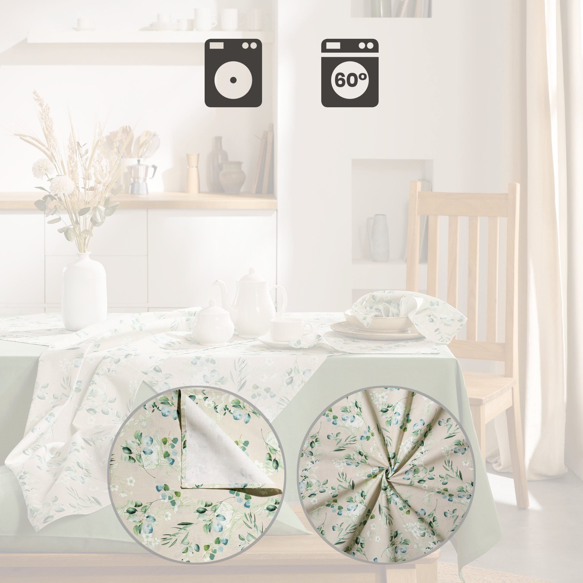 REDBEST Mitteldecke Mitteldecke, Baumwolle Blumen