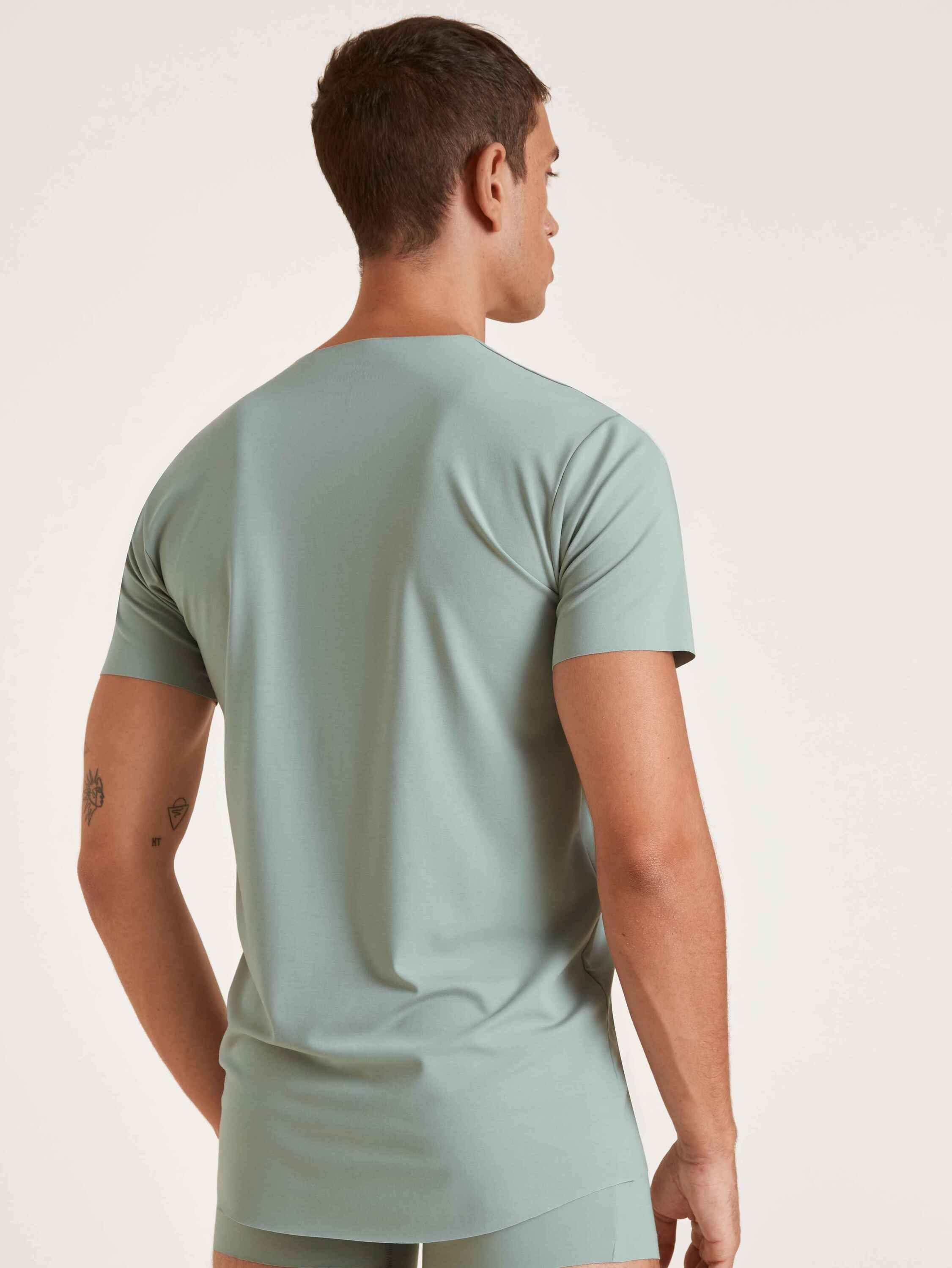 grey slate Unterziehshirt V-Neck Kurzarm-Shirt, CALIDA (1-St)