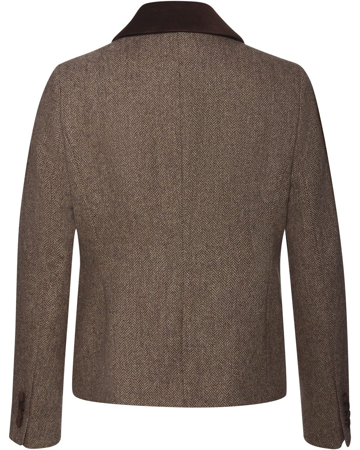 Highmoor Outdoorjacke Fischgrat-Jacke mit Samtdetails günstig online kaufen