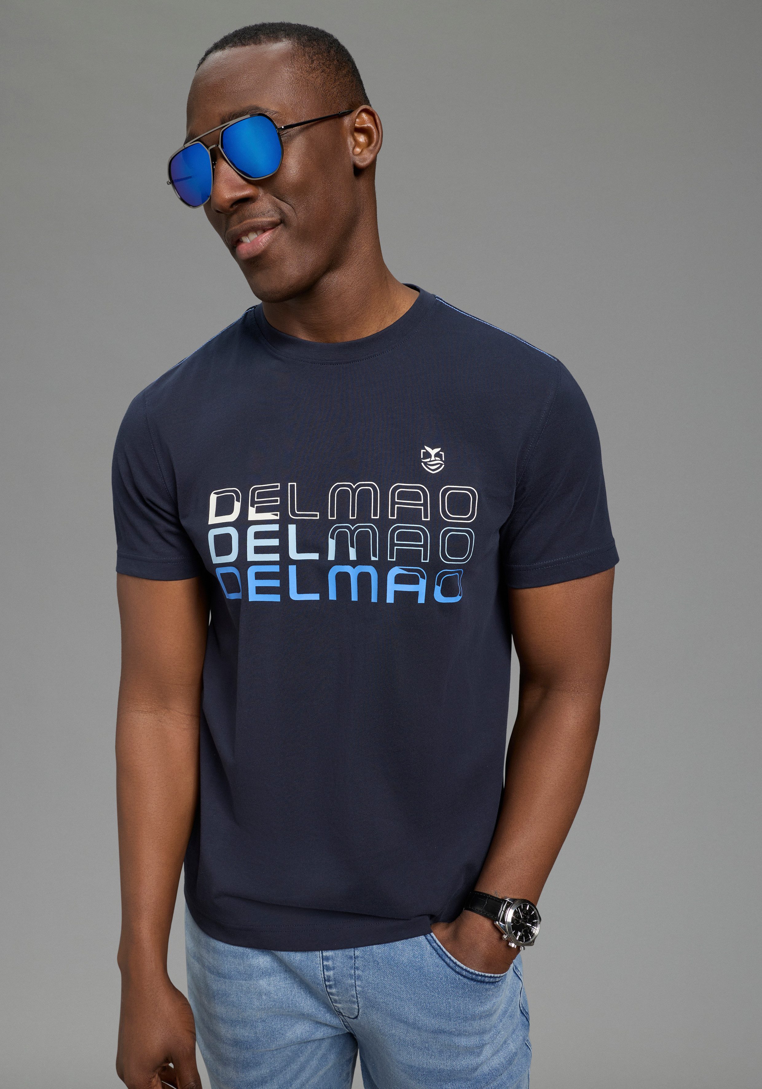 DELMAO Rundhalsshirt Neue Kollektion! casual Stil, kurzarm, normale Passfor günstig online kaufen