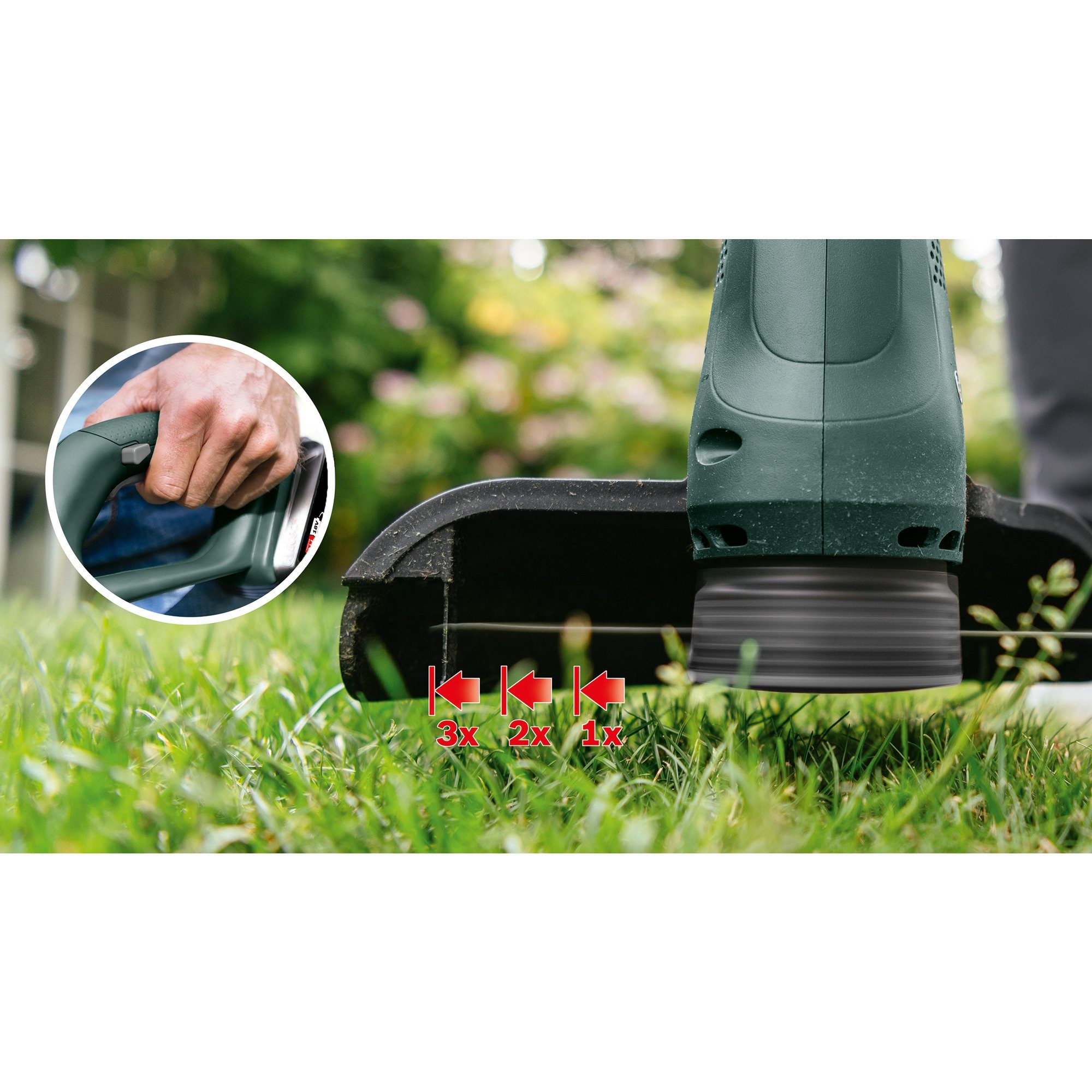 Thumbnail - Bosch Professional Akku-Rasentrimmer Bosch Heimwerken & Garten Akku-Rasentrimmer, (Li-Ionen Akku 2,0Ah, POWER FOR ALL AL...
