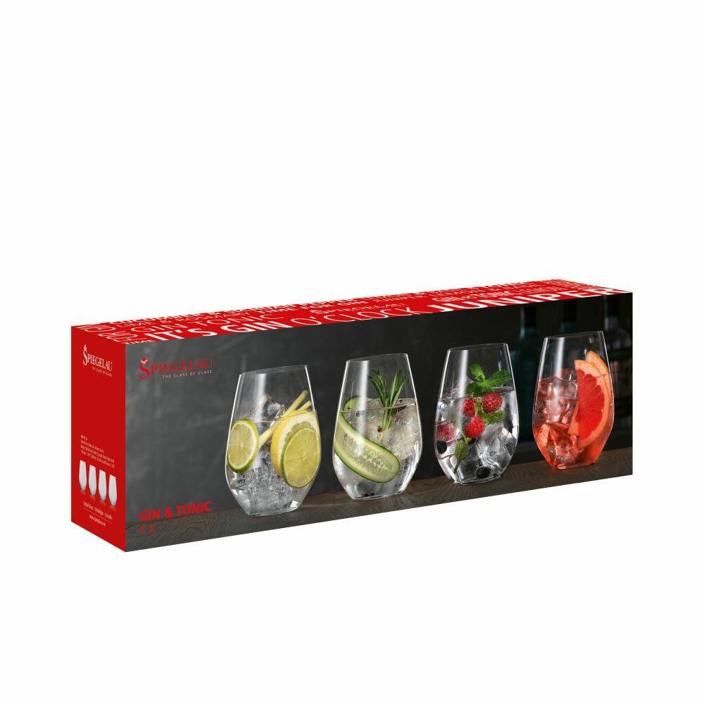 SPIEGELAU Gläser-Set Gin & Tonic Set 4-tlg., Kristallglas, Made in Germany