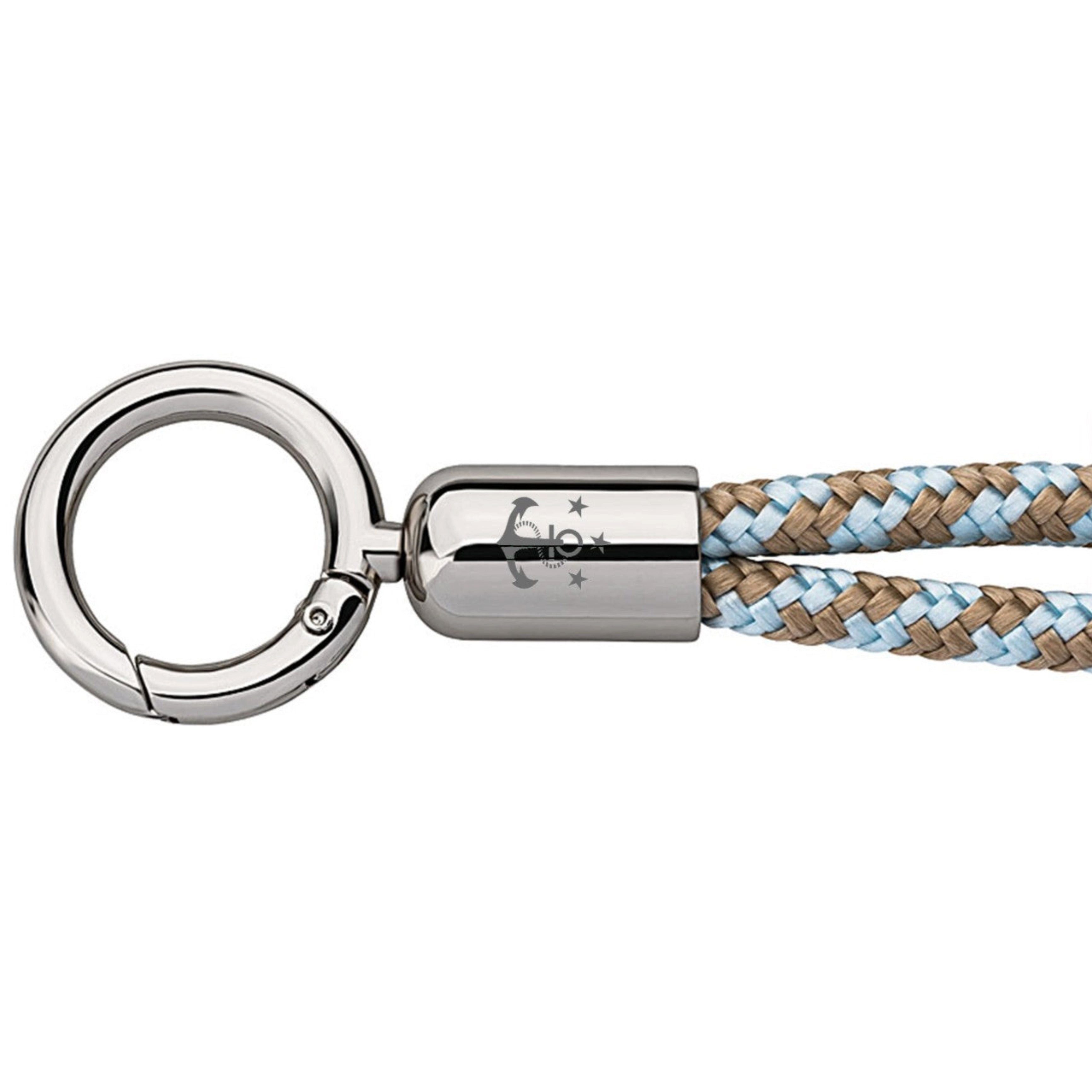 17;30 Hamburg Schlüsselanhänger Schlüsselband Skipper (6MM) S, Tampen BEIGE-HELLBLAU von 17;30 Hambu