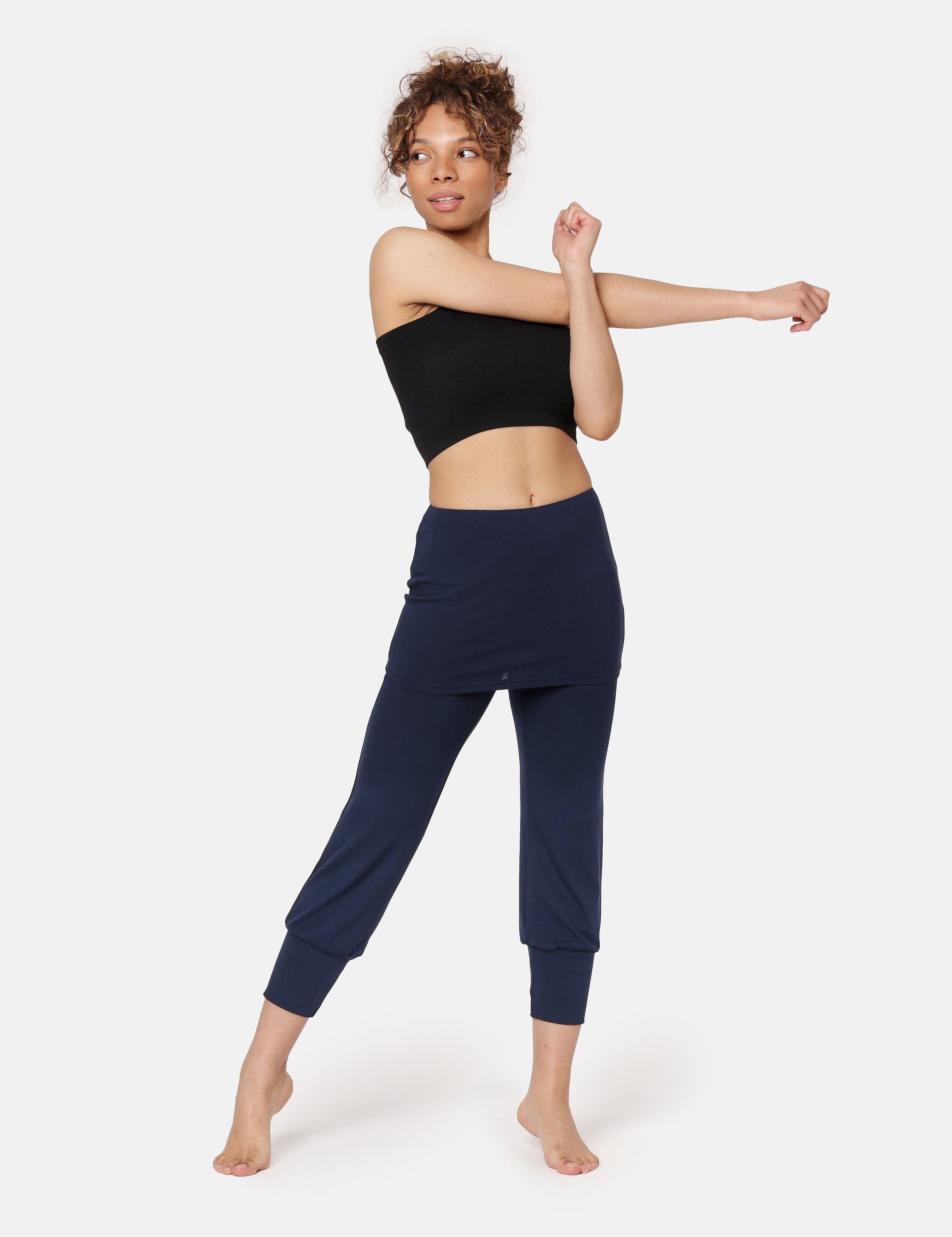 Bellivalini Leggings Yoga Leggings Damen Yogahose mit Rock 3/4 BLV50-276 (1 günstig online kaufen