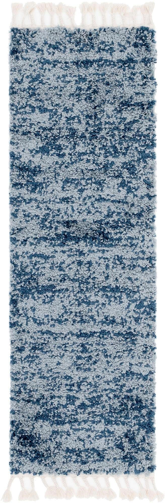 Myflair Möbel & Accessoires Hochflor-Läufer Top Shag, LAGERRÄUMUNG!, rechteckig, Höhe: 32 mm, Teppich-Läufer, gewebt, melierte Optik, weich & kuschelig, mit Fransen