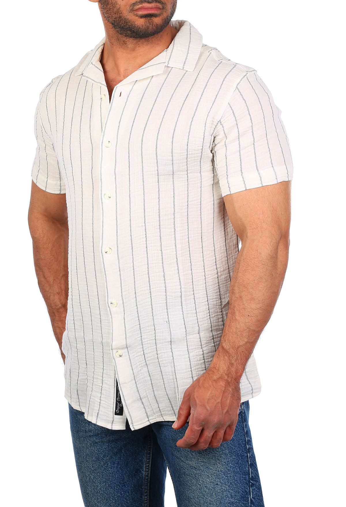 CARISMA Kurzarmhemd Carisma Herren Musselin Baumwoll Strand Hemd angenehm l günstig online kaufen