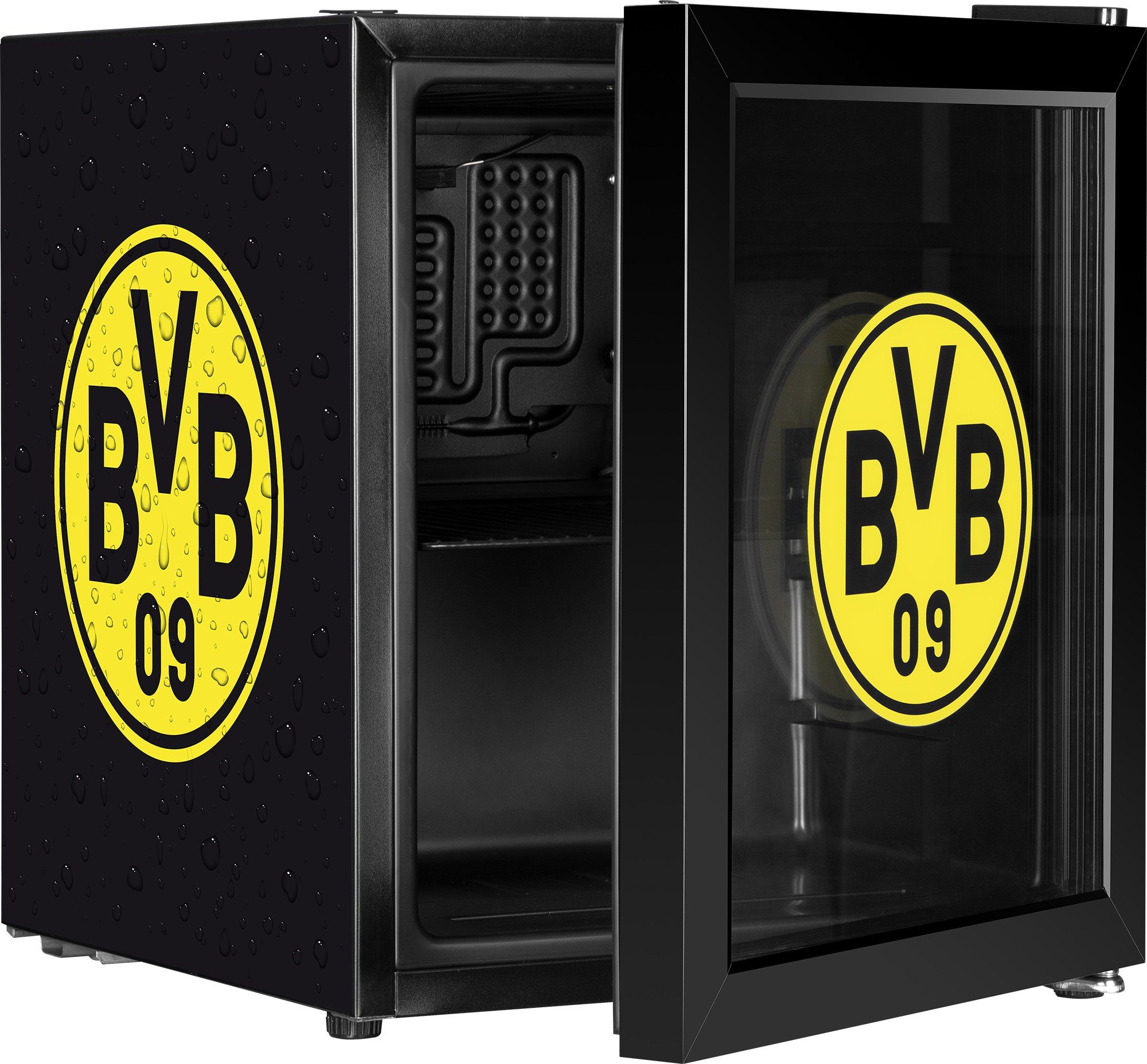 ECG Getränkekühlschrank Borussia Dortmund BVB ERM 10510 BVB, 51 cm hoch, 43  cm breit, Fan-Kühlschrank BVB Borussia Dortmund