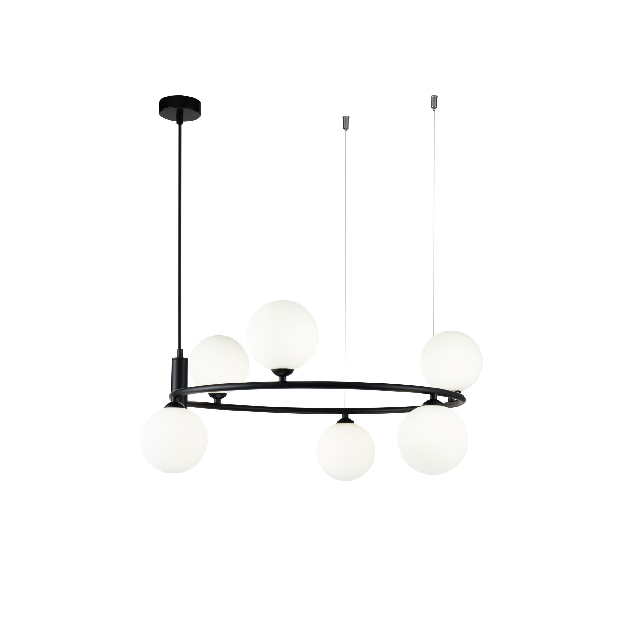 Maytoni Pendelleuchte Hängeleuchte MOD013PL-06B, Ohne Leuchtmittel, Maytoni Modern Pendelleuchte Schwarz 6x G9 – Hängeleuchte aus Metall