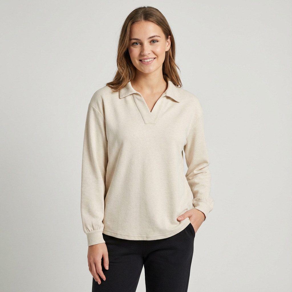 ONLY CARMAKOMA Langarm-Poloshirt CARGRETCHEN LS POLOCOLLAR BLOUSE JRS