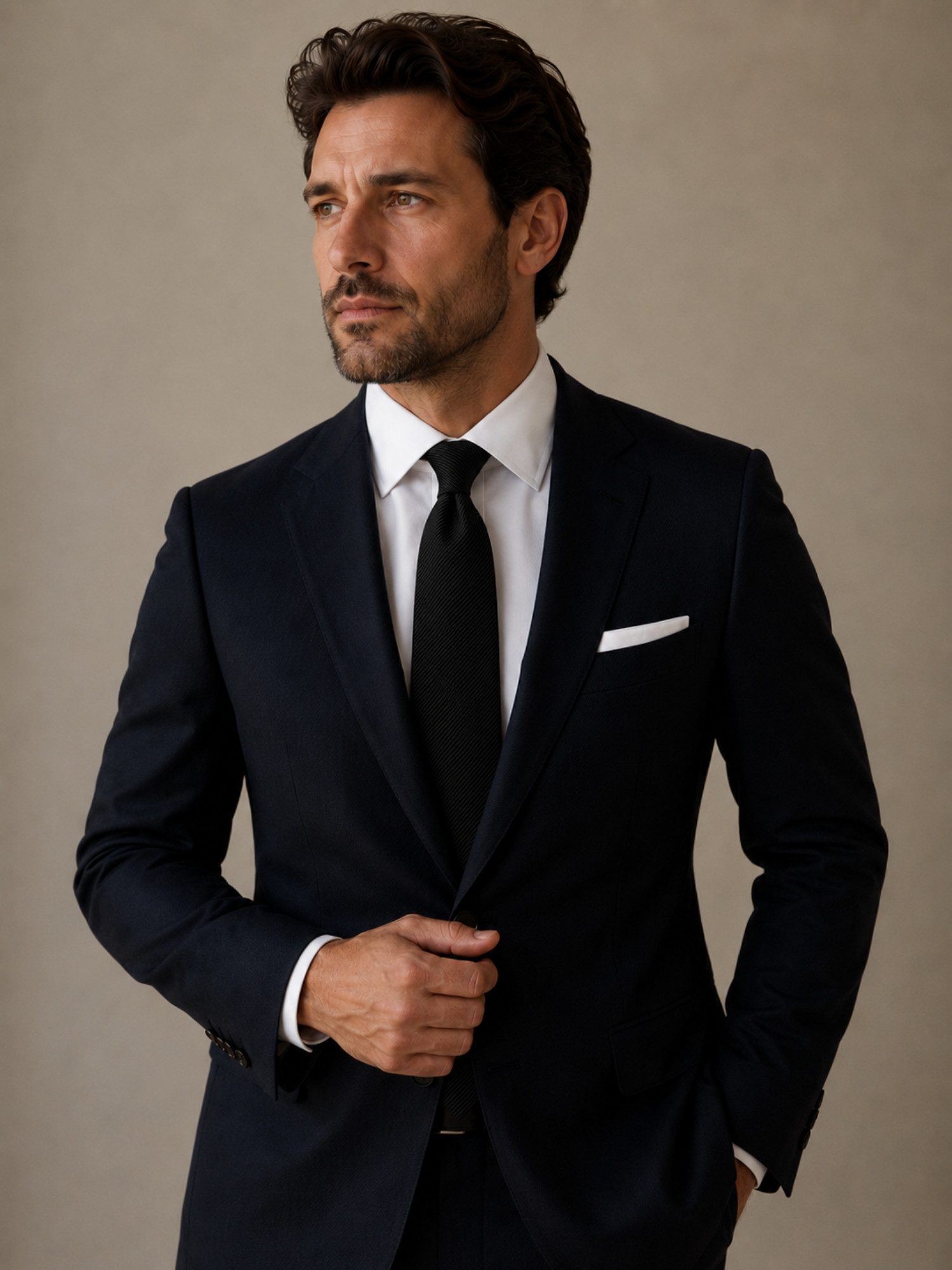 ANTALUX Krawatte Elegantes Herren Krawatte – Klassische Business-Krawatte mit Schlaufe Stilvolle Polyester-Krawatte (150 cm) mit Schlaufe & Geschenkbox