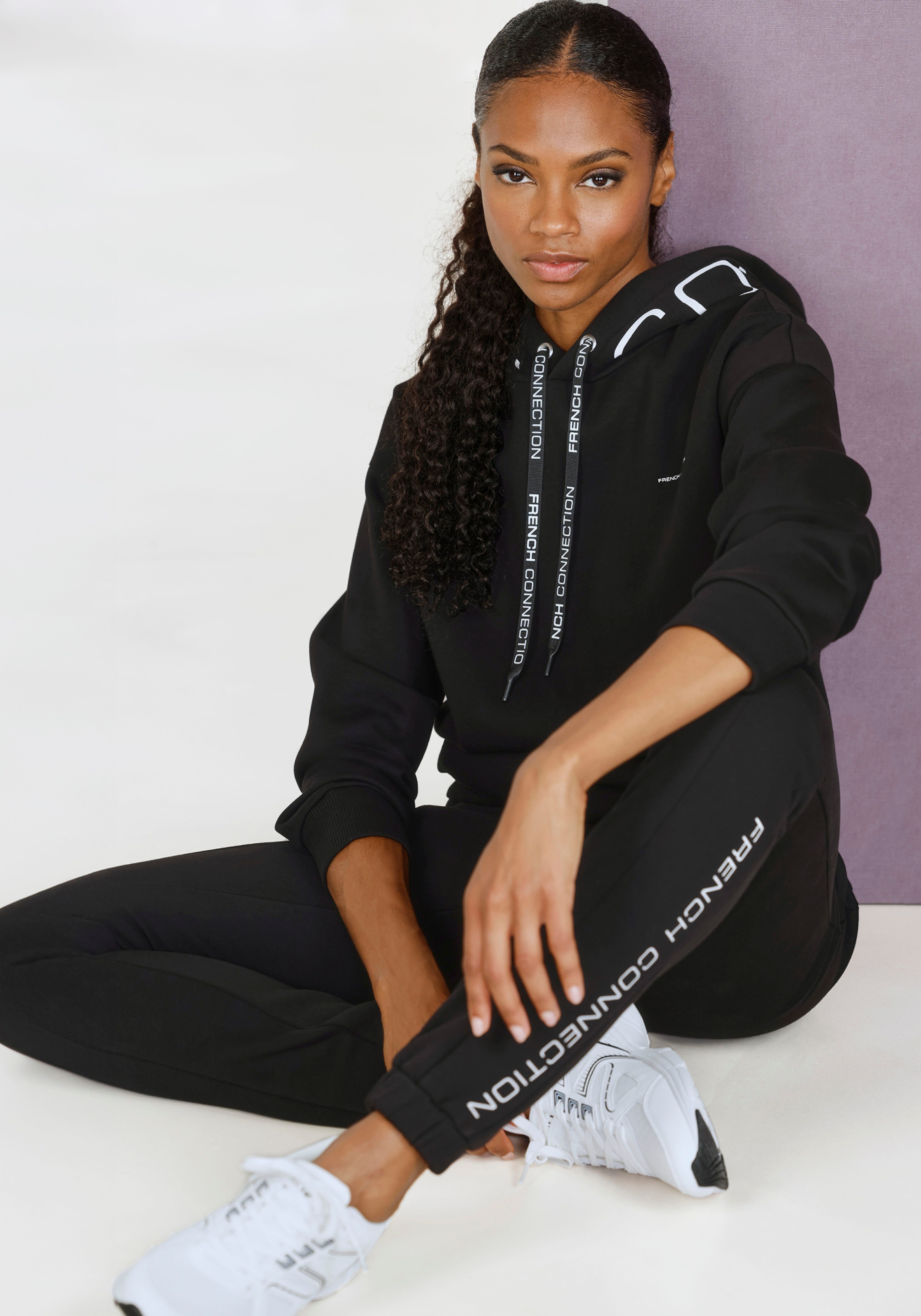 French Connection Kapuzenpullover mit Logodruck günstig online kaufen