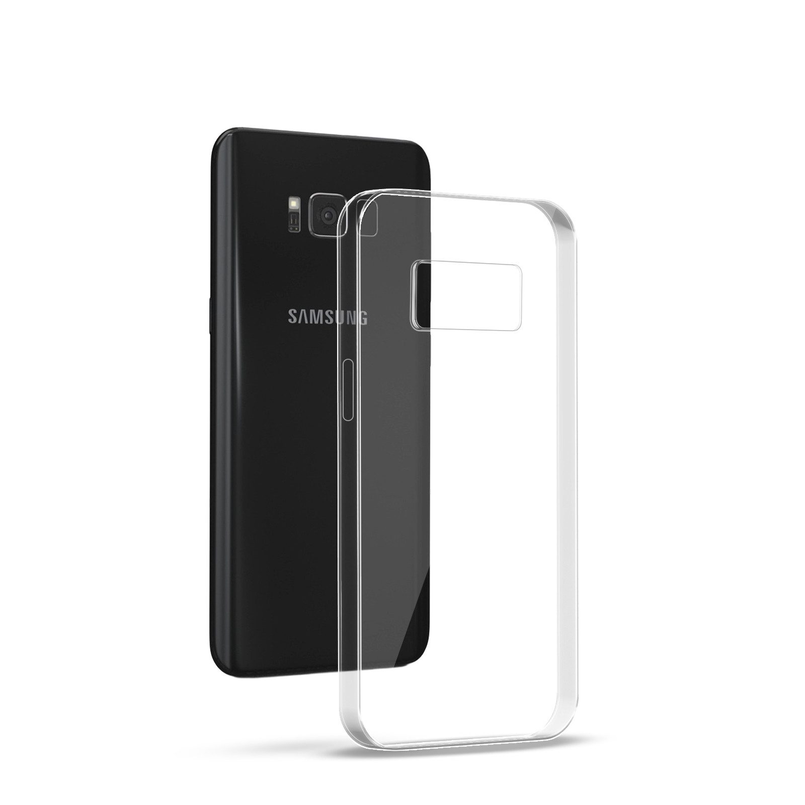 Tec-Expert Handyhülle Handy Hülle Cover für Samsung Galaxy S8 5.8 Zoll, 5.8", Slim Case Bumper Schutzhülle Transparent