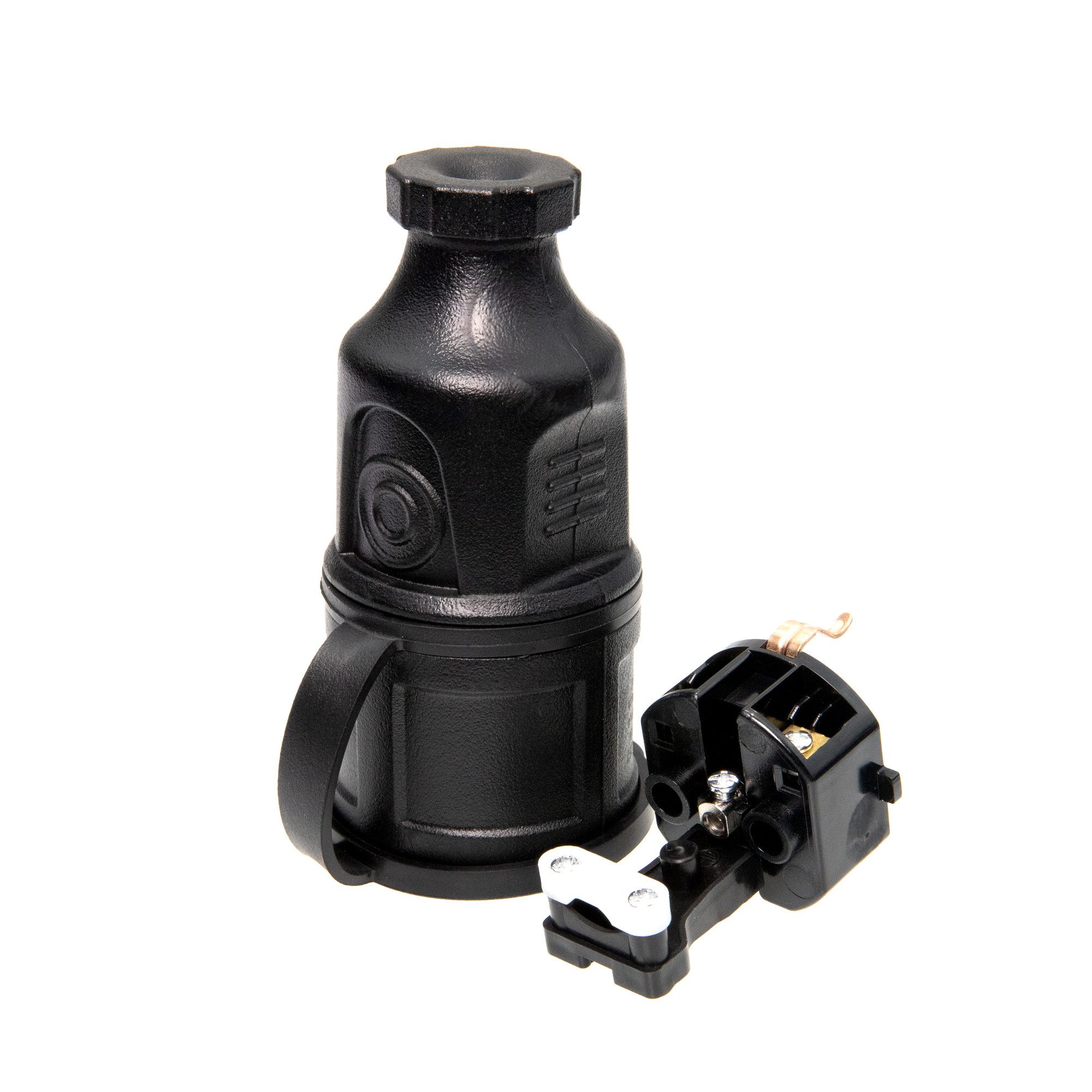 feletec Schuko-Stecker feletec Schuko Stecker und Kupplung 230V IP44 für Außenbereich – Bild 5 von 5