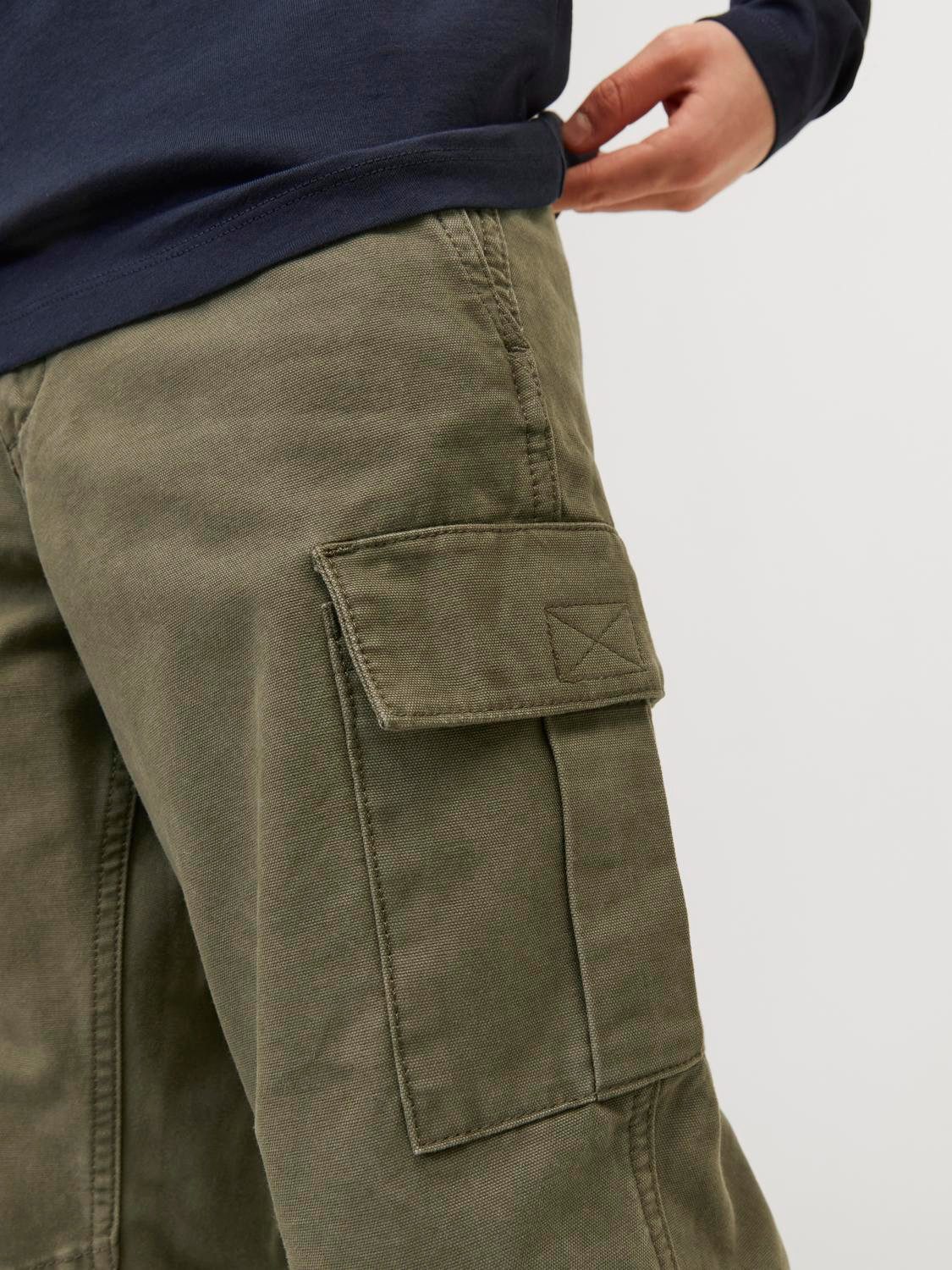 Jack & Jones Junior Cargohose JPSTKANE praktisch, pflegeleicht, lässig unifarben, modisch, relaxed fit, Web