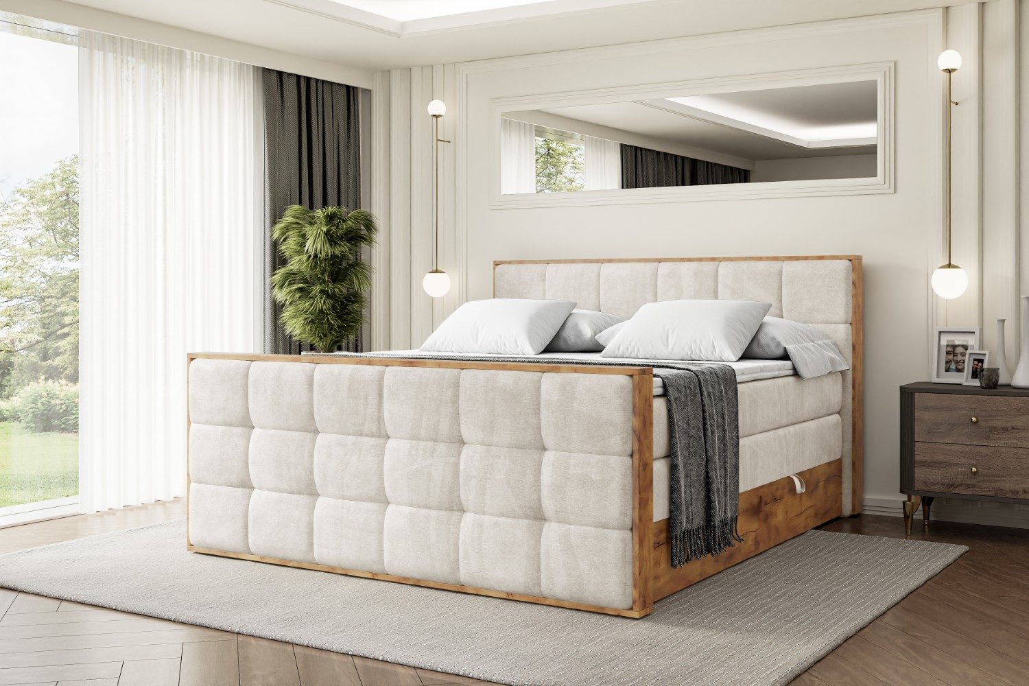 ALTDECOR Boxspringbett LOLLI7-Z KING (Multipocket-Matratze H4, günstig online kaufen