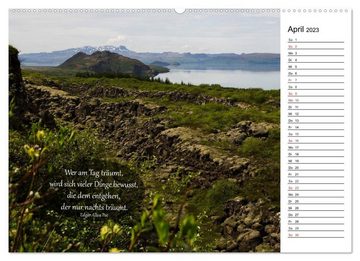 CALVENDO Wandkalender Island - Land der Mythen und Gegensätze (Premium, hochwertiger DIN A2 Wandkalender 2023, Kunstdruck in Hochglanz)