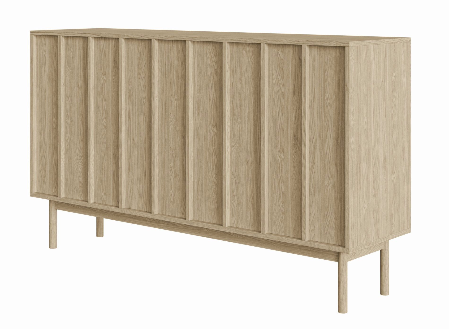 Selsey Sideboard NEKSTO, 3-türig mit 4 Fächern, Eichenholzoptik, 100 cm