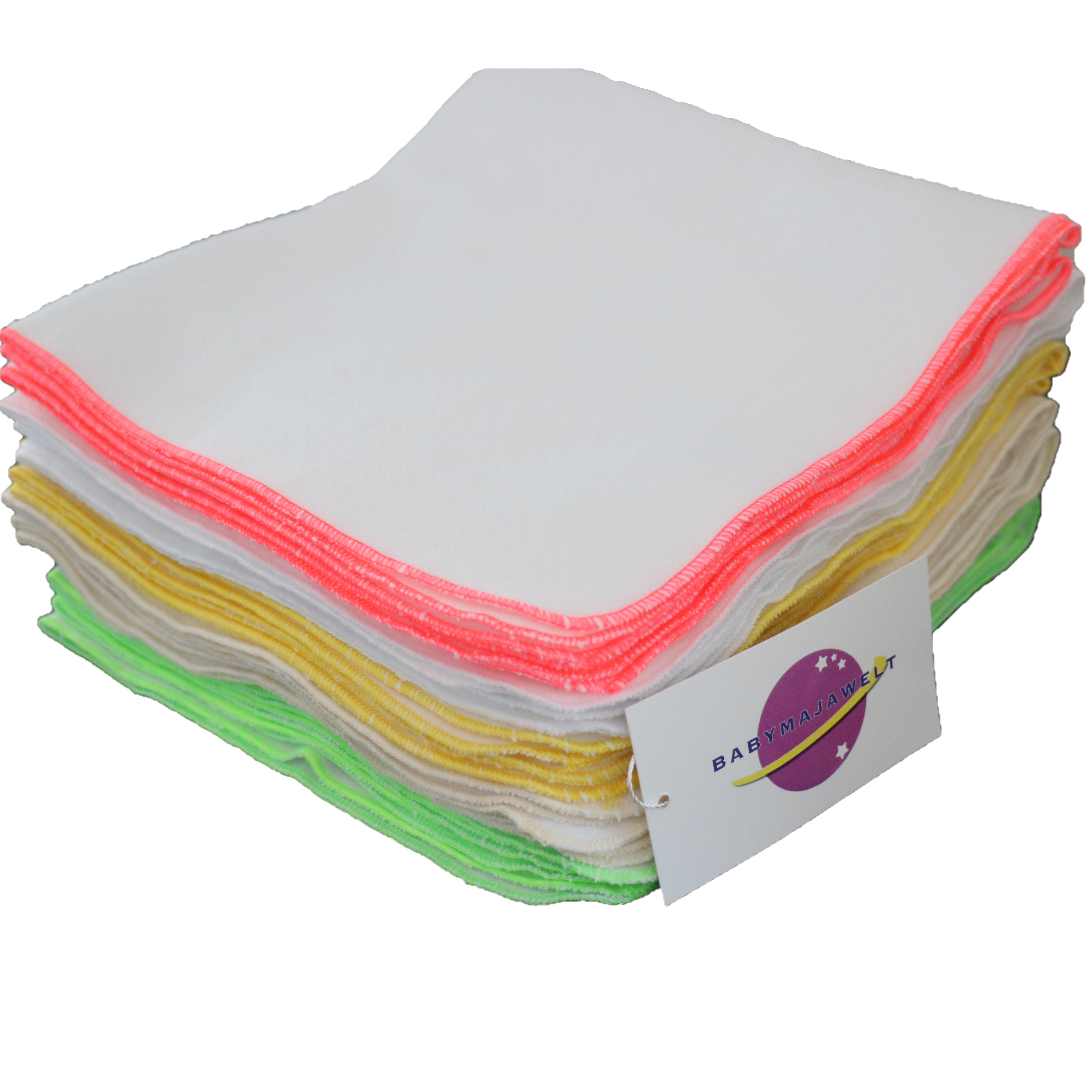 Babymajawelt Stoffwindeln Windeleinlagen 40x40 SUPER SOFT Faltwindeln Einlagen Babywindeln (Set, 10-St), Waschbar, Allergikergeeignet, Weich, Saugfähig, Made in EU