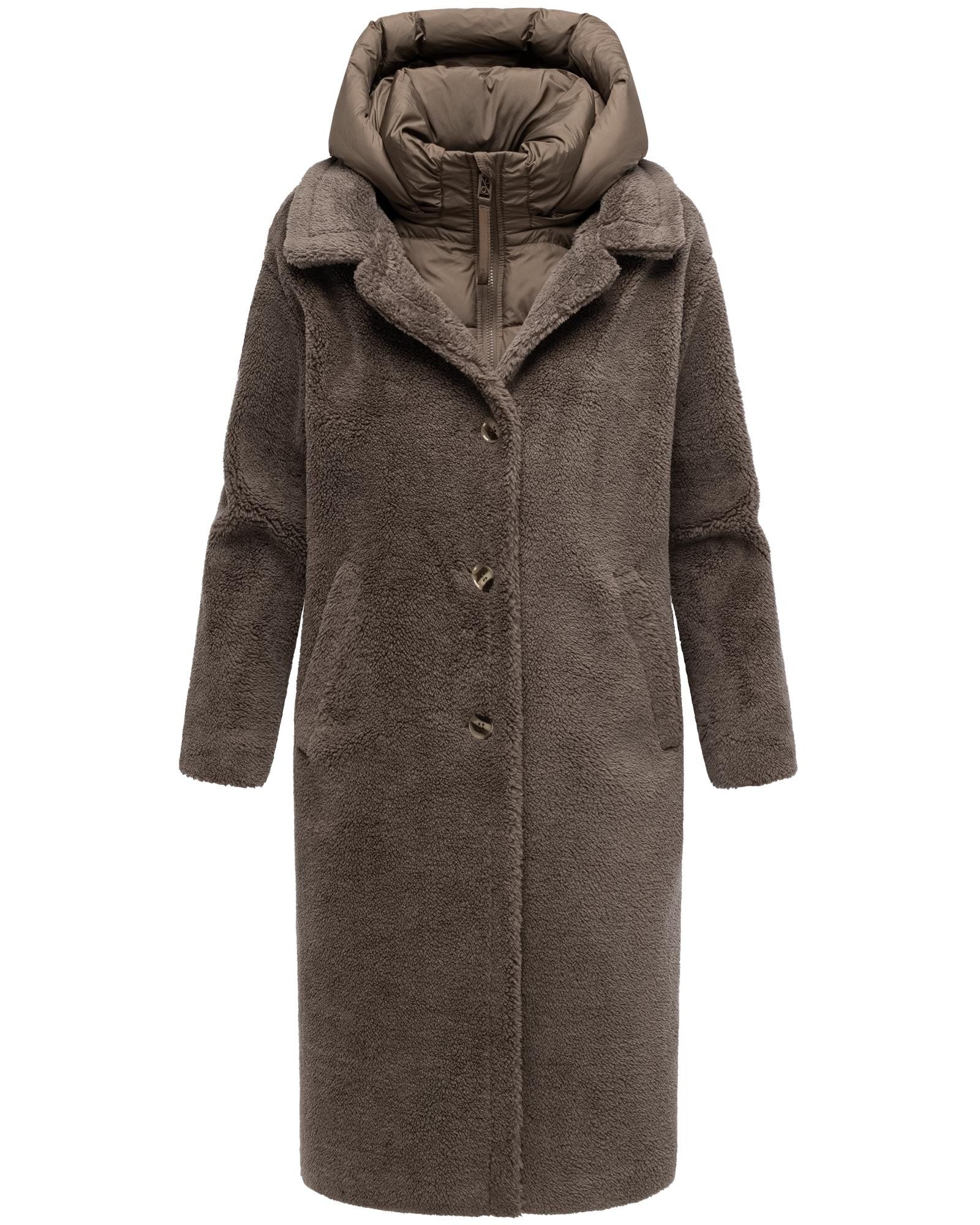 Navahoo Wintermantel Teddyzauber 14 Plüschmantel aus Teddyfleece mit abnehmbarem Krageneinsatz