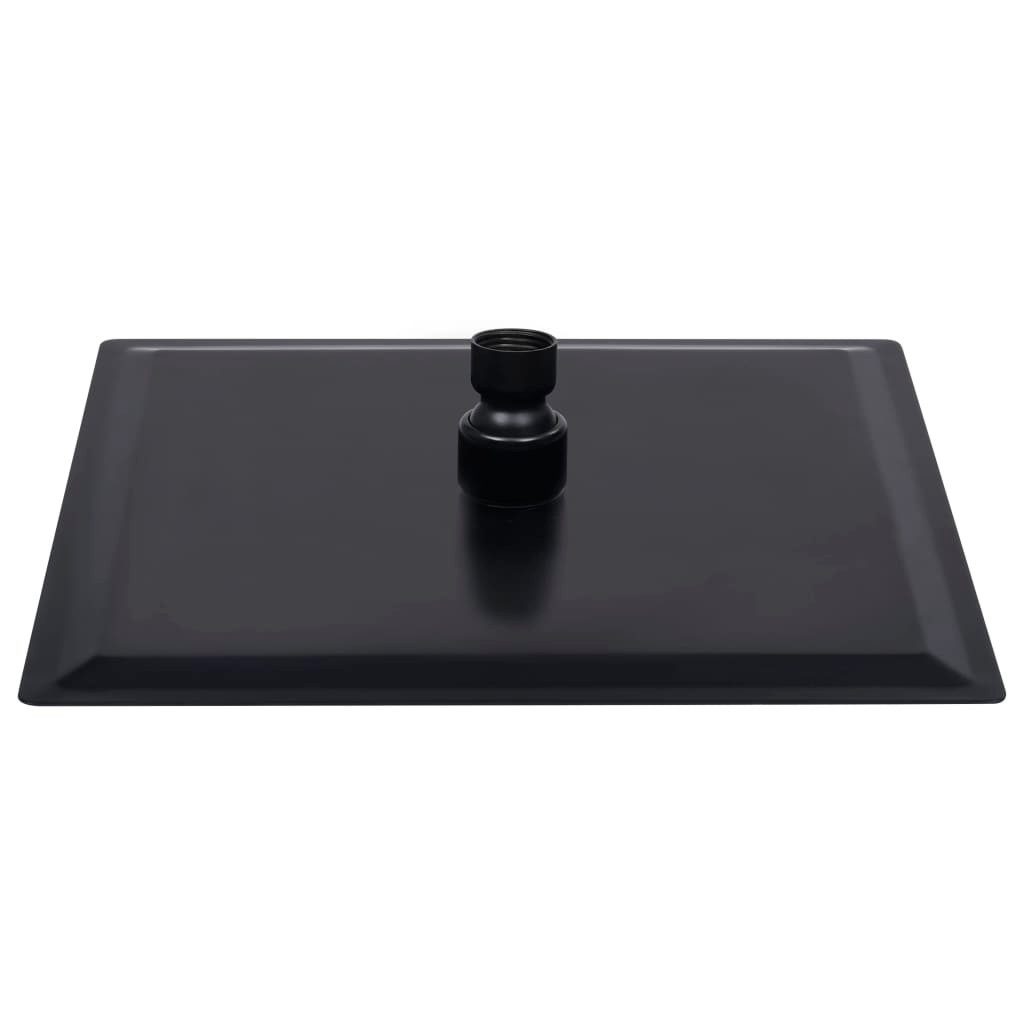 vidaXL Regenduschkopf Regenbrause Edelstahl 20x20 cm Quadrat Schwarz, (1-tlg) – Bild 4 von 5