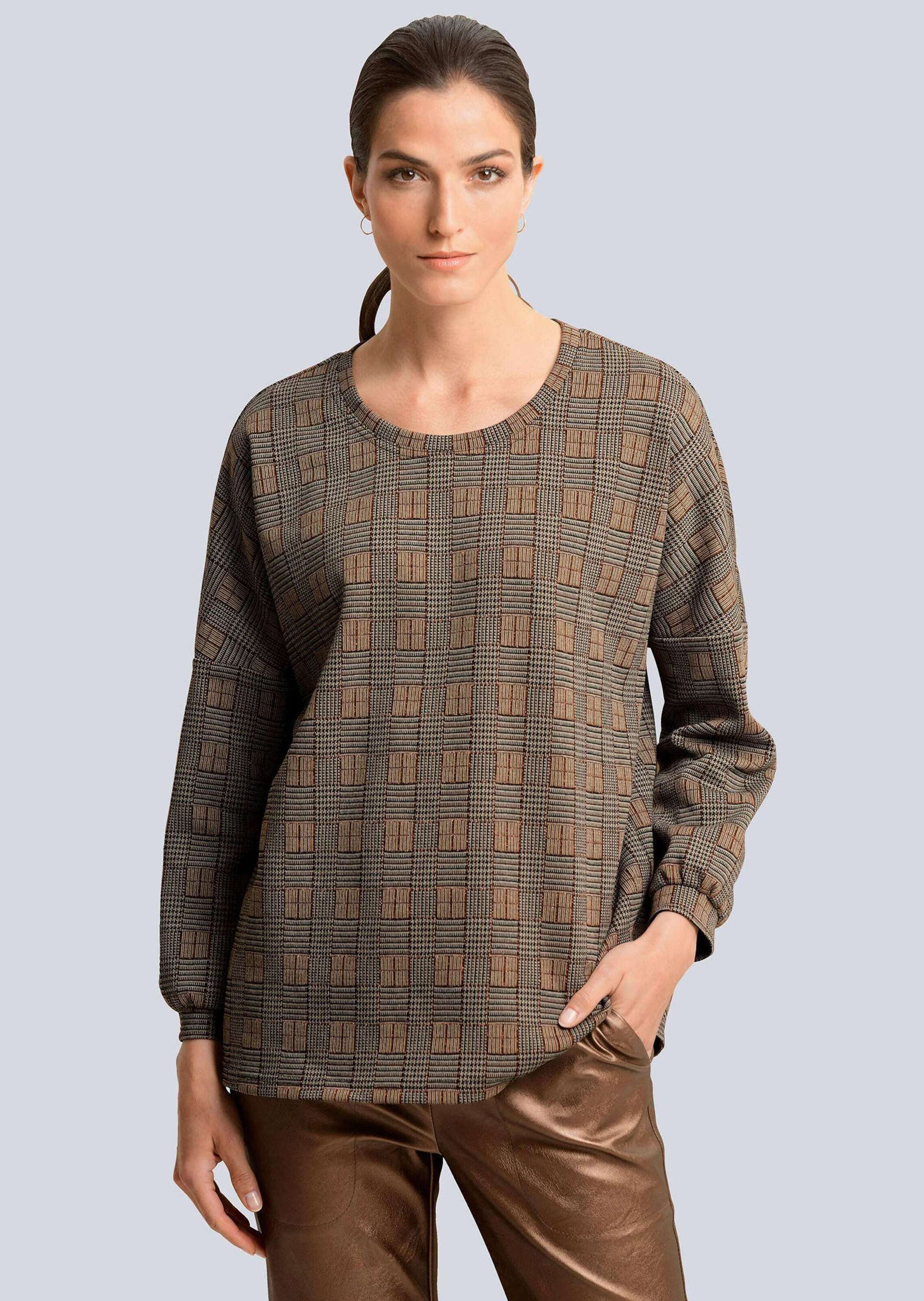Langarmshirt Shirt im Karodessin