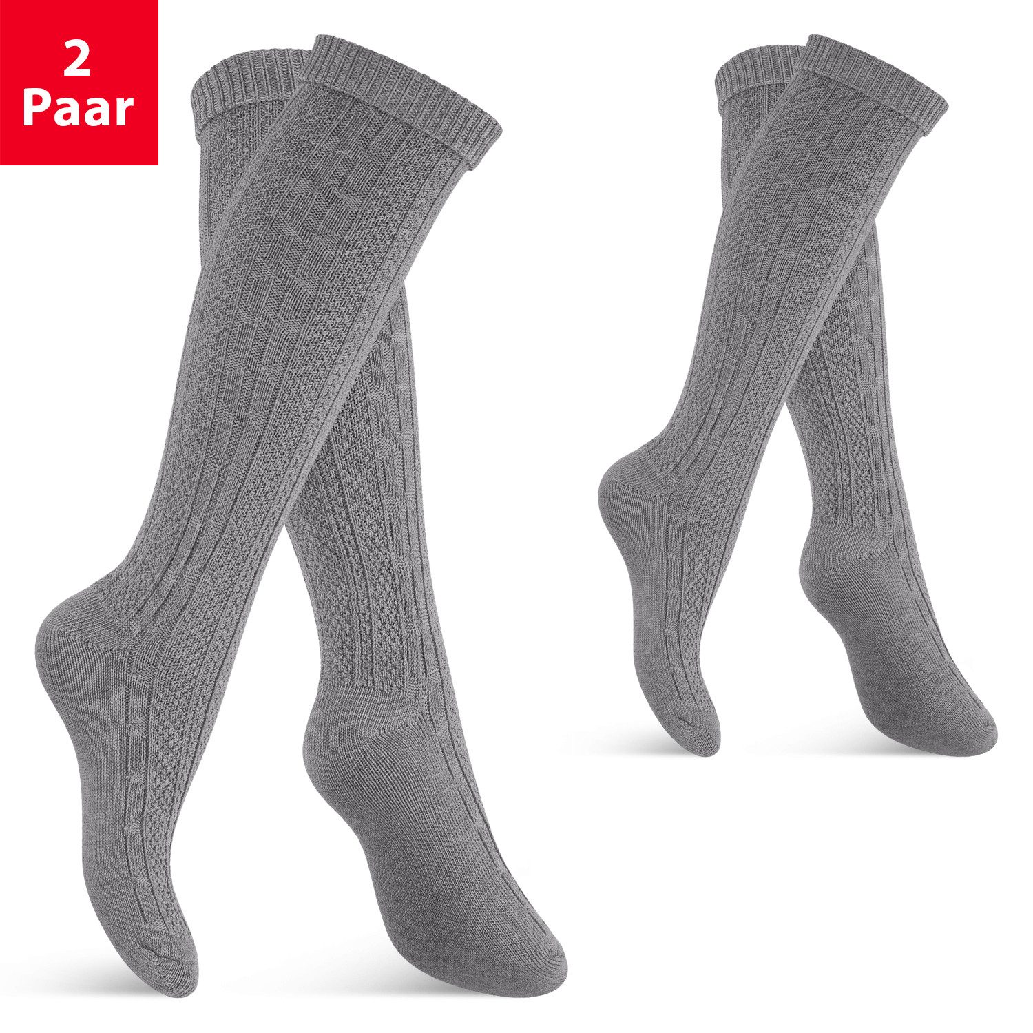 celodoro Trachtensocken Damen & Herren Trachten Oktoberfest Wiesn Kniestrümpfe (2 Paar)