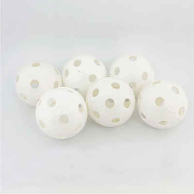 Golfball 6er-Set Übungsbälle in Weiß Luftbälle aus Kunststoff ca. 4cm Golfbälle, extra leicht