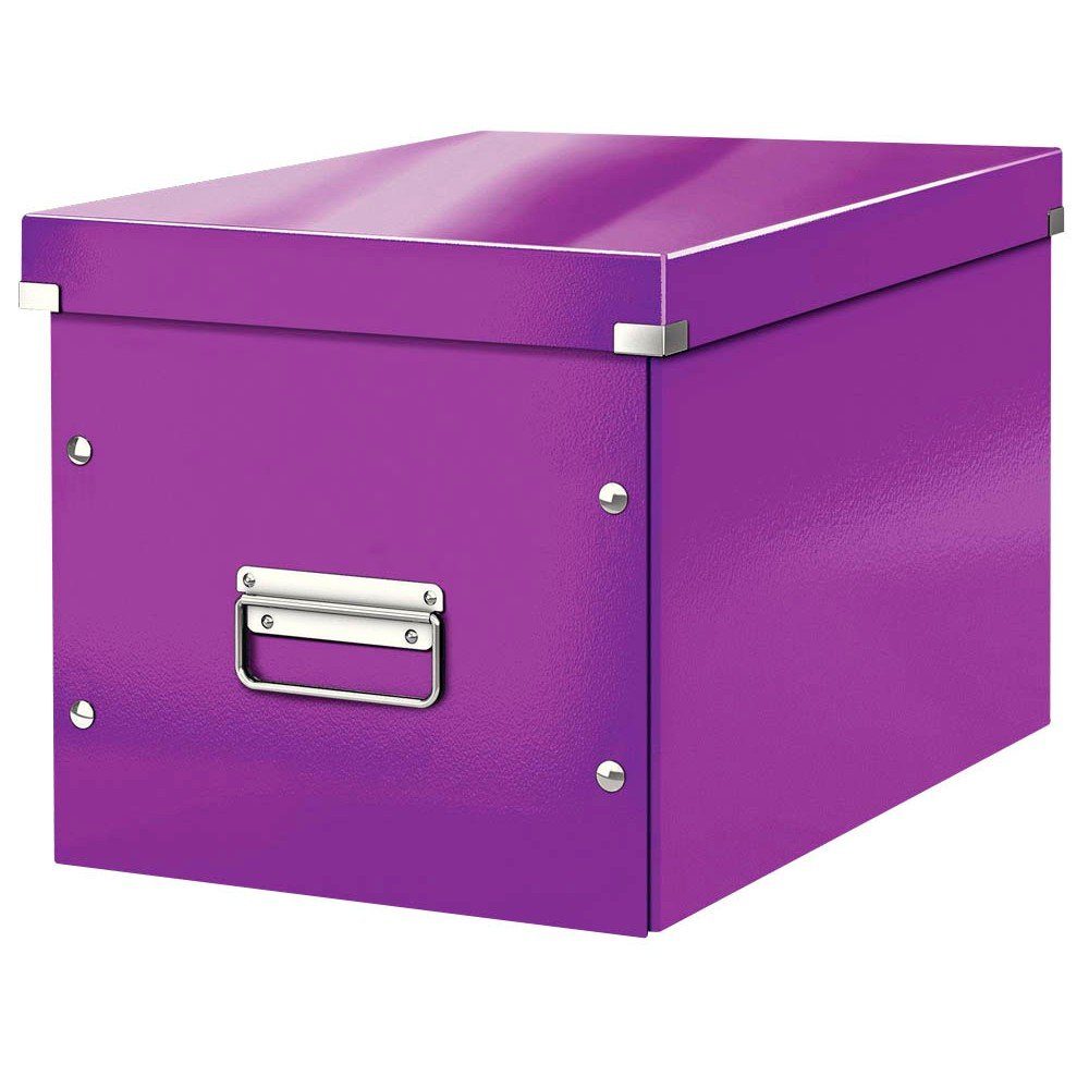 Aufbewahrungsbox 1 Aufbewahrungsbox CLICK & STORE WOW CUBE groß violett